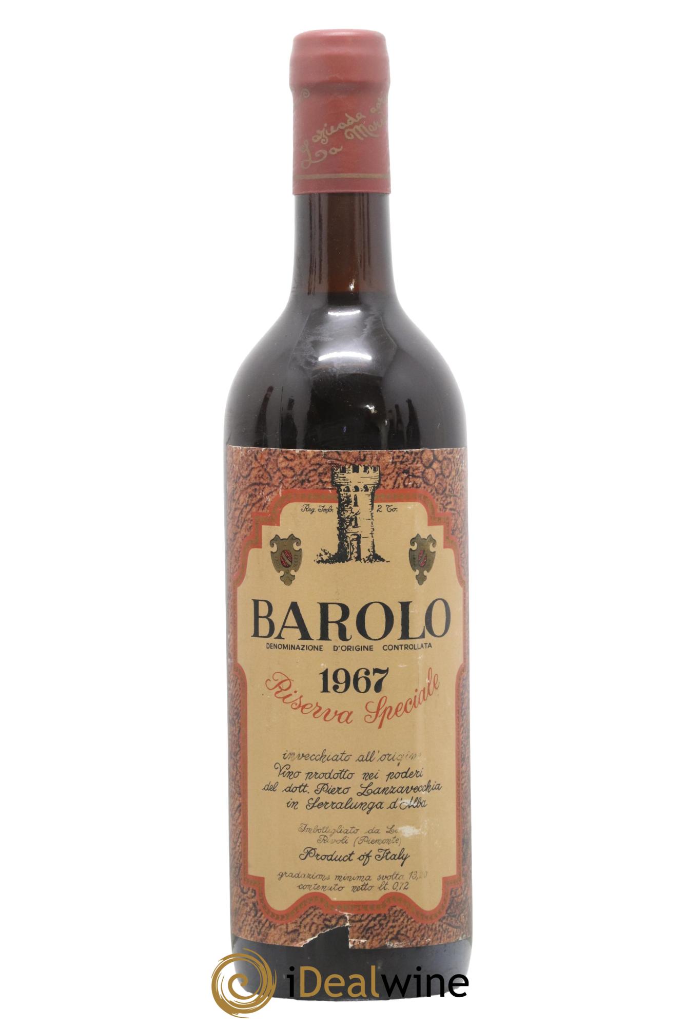 Barolo Riserva Speciale Lanzavechhia 1967 - Posten von 1 Flasche - 0