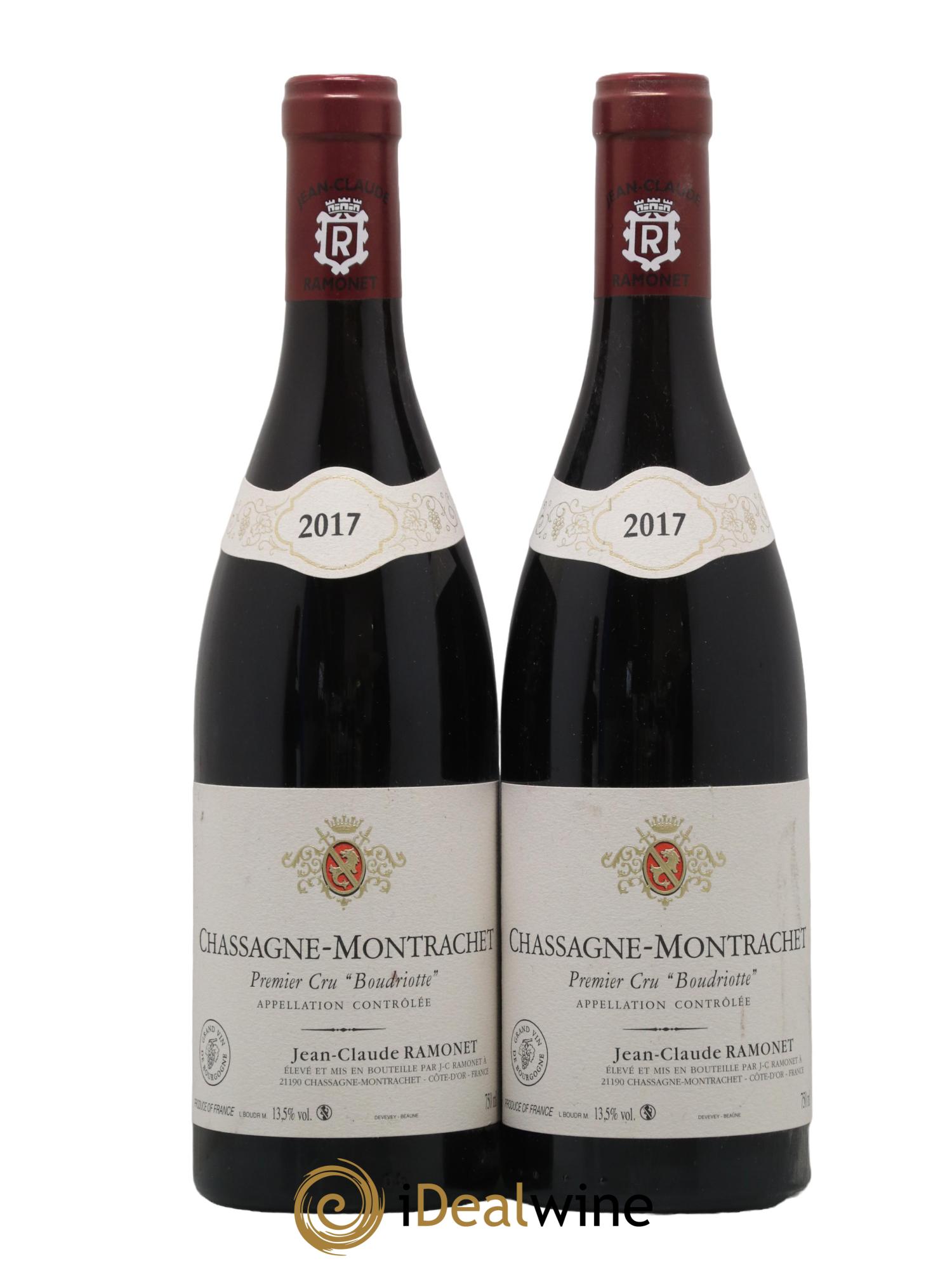Chassagne-Montrachet 1er Cru Boudriotte Ramonet (Domaine) 2017 - Lot de 2 bouteilles - 0