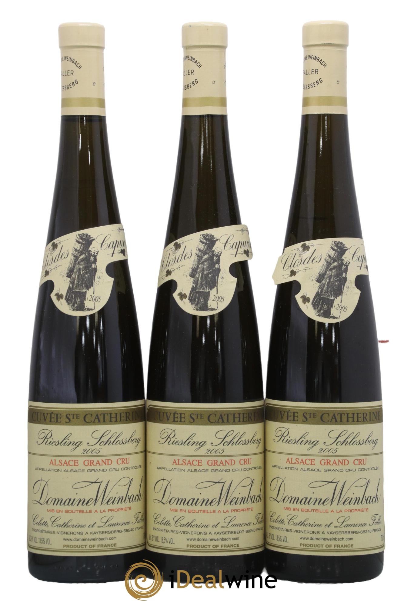 Alsace Grand Cru Riesling Schlossberg Cuvée Sainte Catherine Weinbach (Domaine) 2005 - Lot of 3 bottles - 0