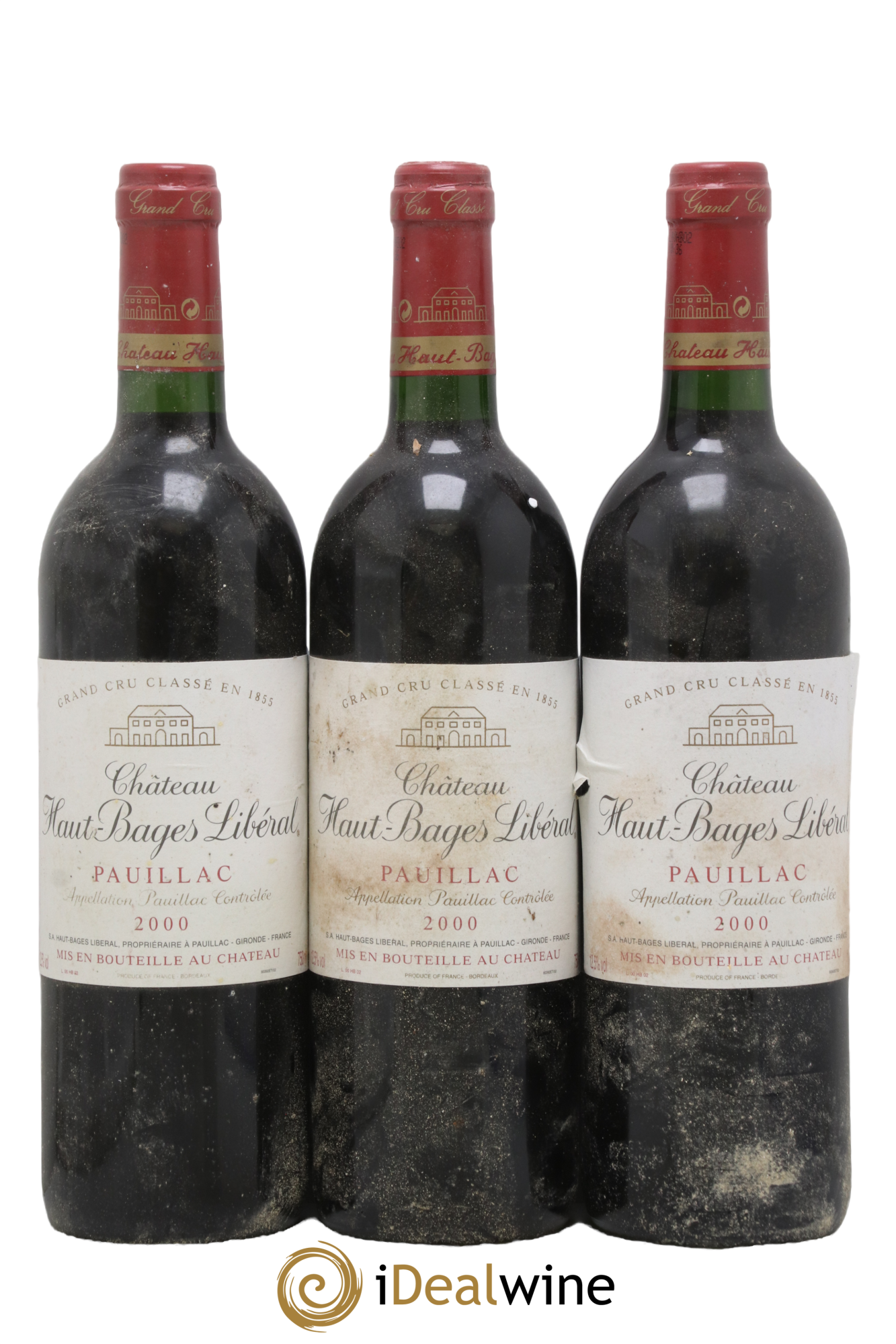 Château Haut Bages Libéral 5ème Grand Cru Classé 2000 - Lot de 3 bouteilles - 0