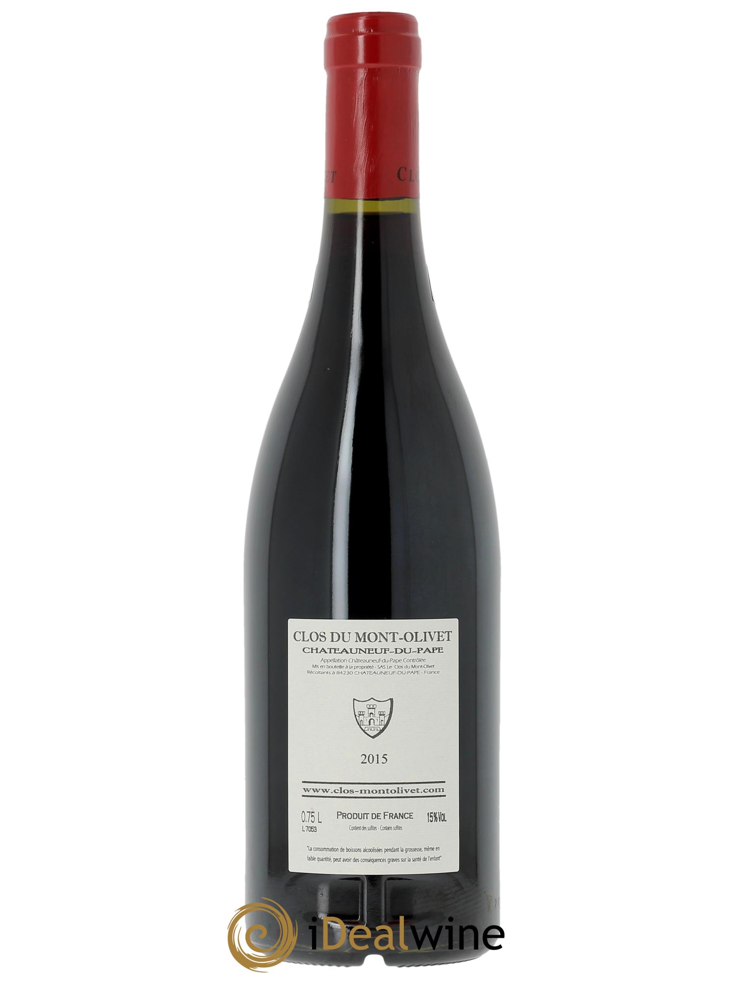 Châteauneuf-du-Pape Clos du Mont-Olivet  2015 - Lot of 1 bottle - 1