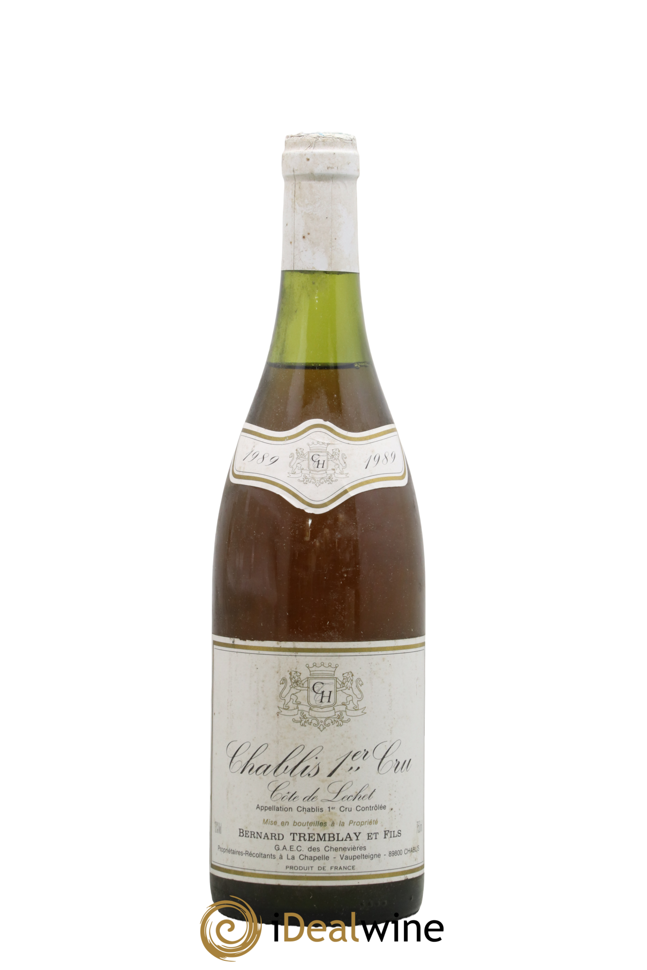 Chablis 1er Cru Cote De Lechet Domaine Des Chenevieres Bernard Tremblay 1989 - Lot of 1 bottle - 0