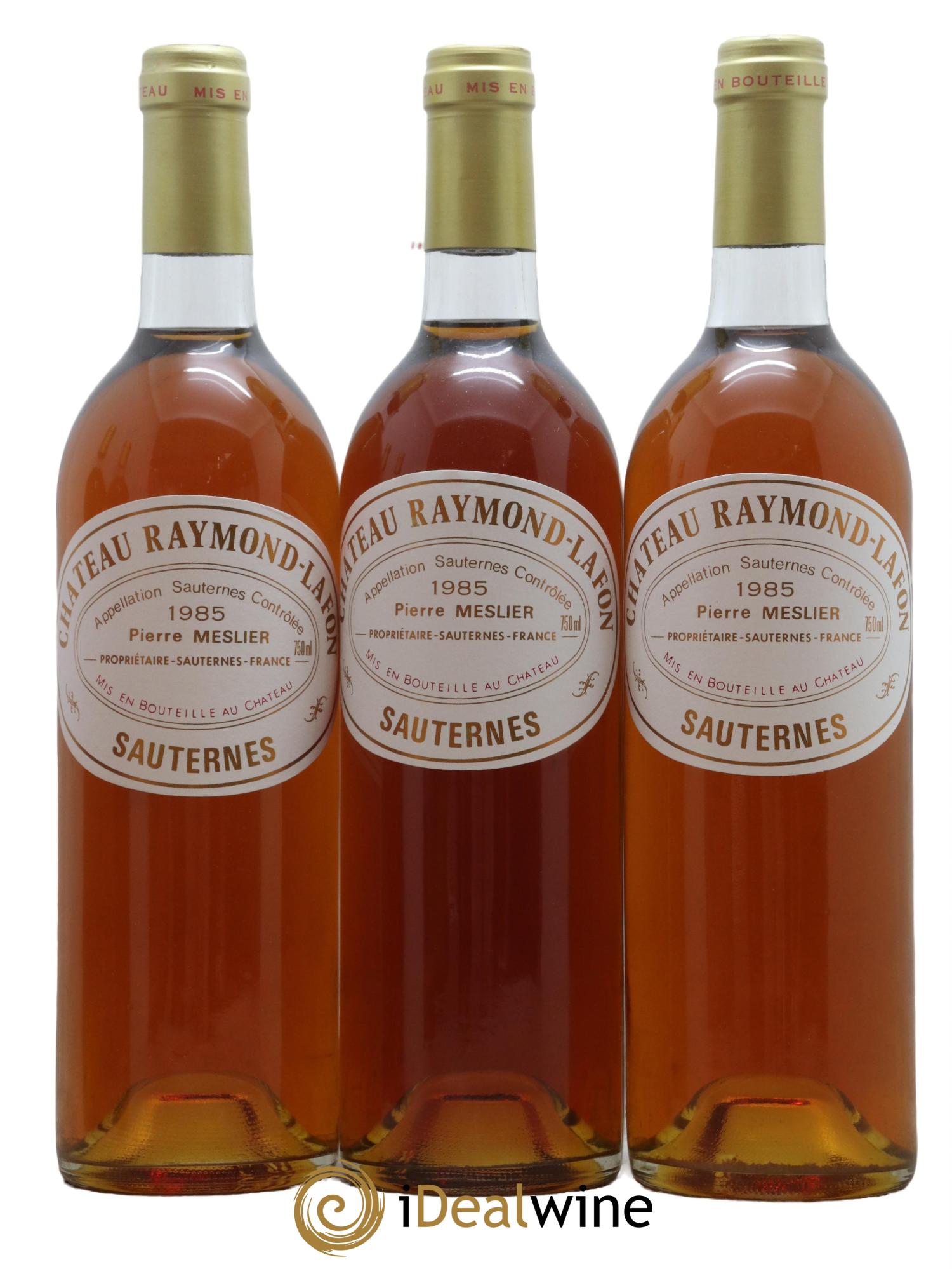 Château Raymond Lafon 1985 - Lotto di 3 bottiglie - 0