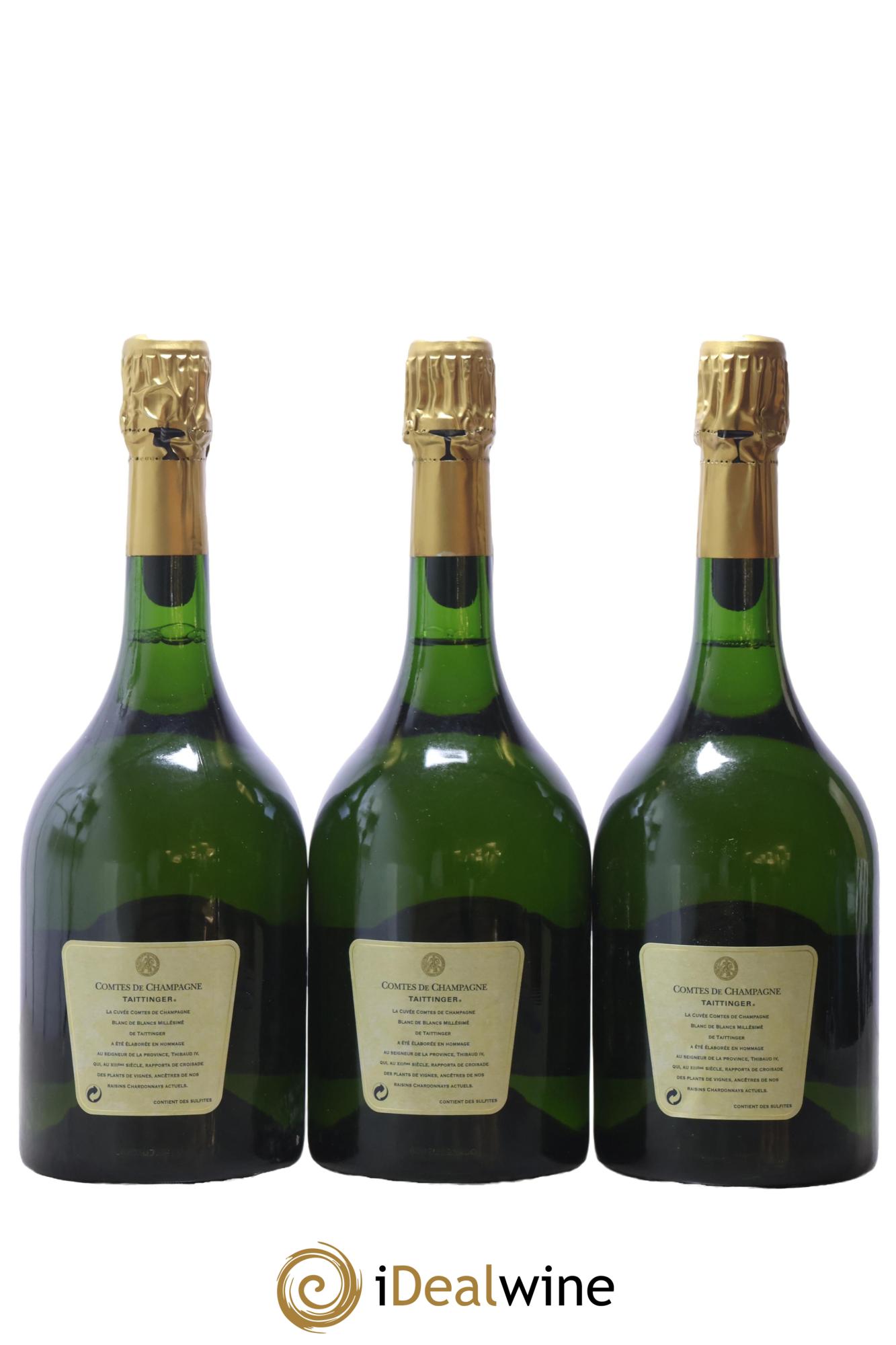 Comtes de Champagne Taittinger 1998 - Lot of 3 bottles - 1