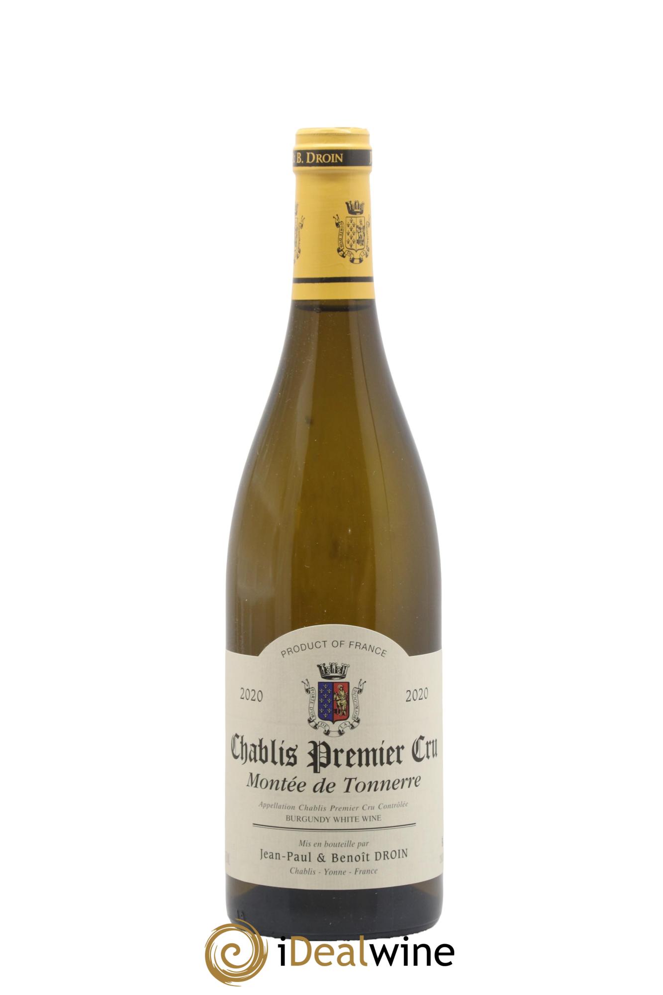 Chablis 1er Cru Montée de Tonnerre Jean-Paul & Benoît Droin (Domaine) 2020 - Lot de 1 bouteille - 0