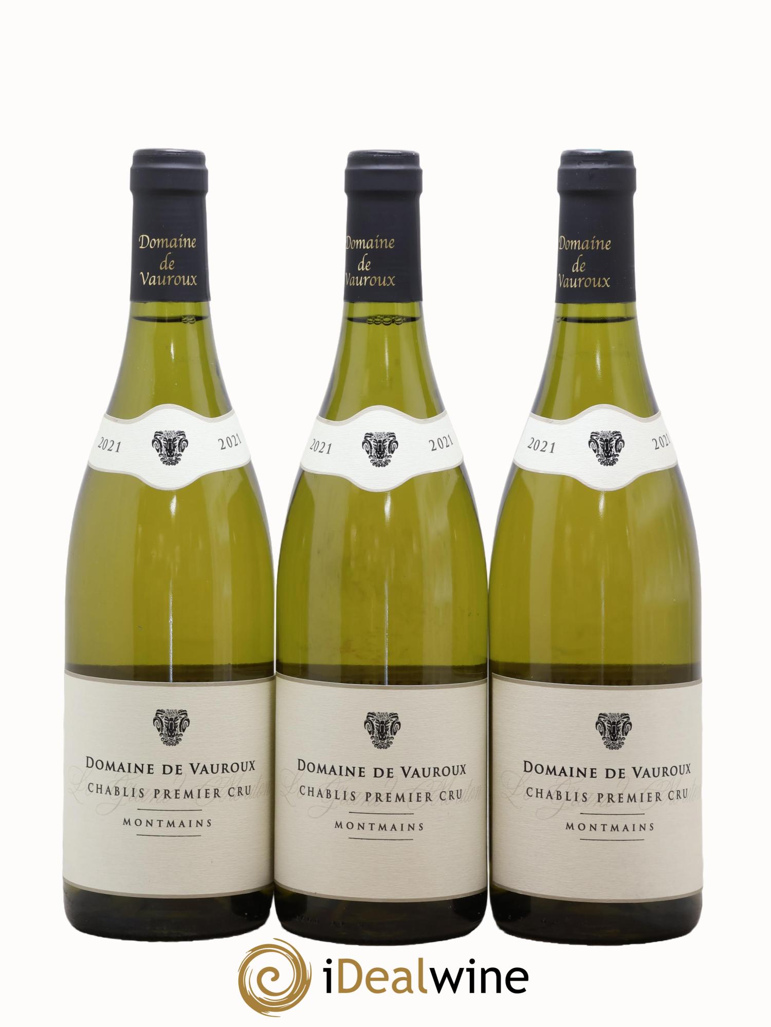 Chablis 1er Cru Montmains Domaine De Vauroux 2021 - Lot de 3 bouteilles - 0
