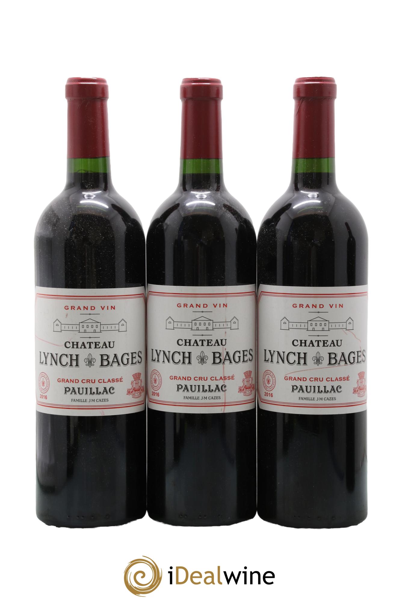 Château Lynch Bages 5ème Grand Cru Classé 2016 - Lot de 3 bouteilles - 0
