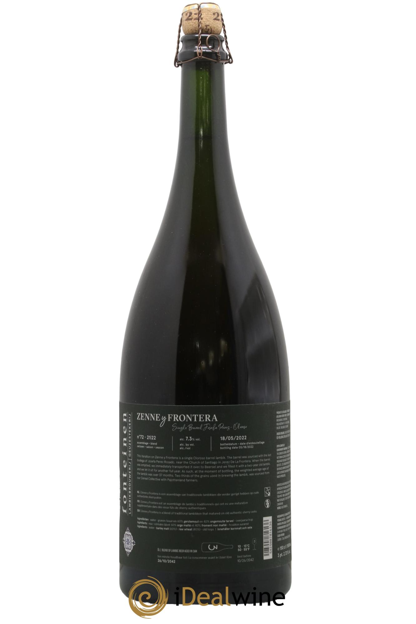 Bière Oloroso (season 21|22) Blend n° 72 - 3 Fonteinen Zenne y Frontera Single Barrel Josefa Perez - Lotto di 1 magnum - 1