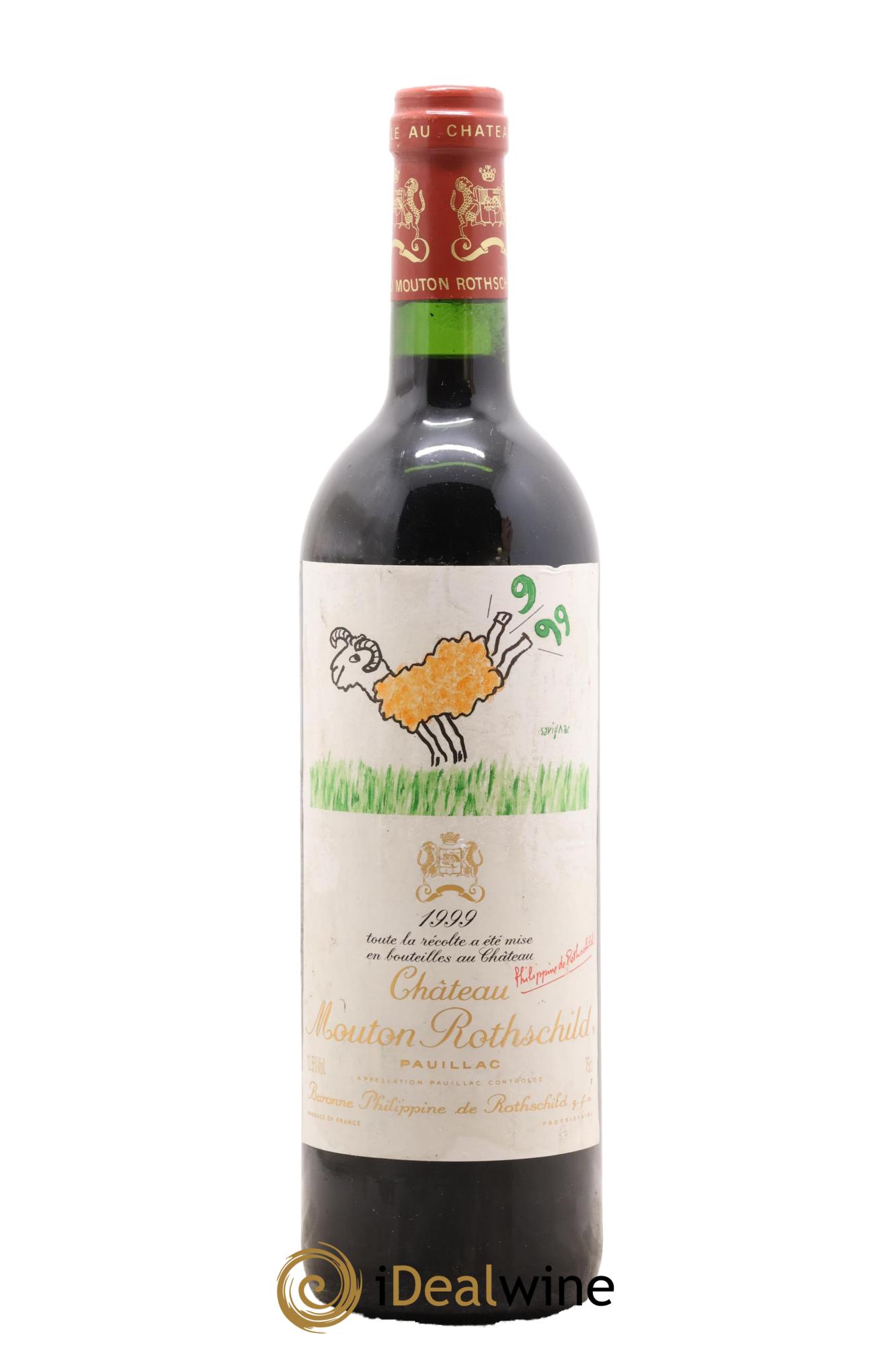 Château Mouton Rothschild 1er Grand Cru Classé 1999 - Lot de 1 bouteille - 0