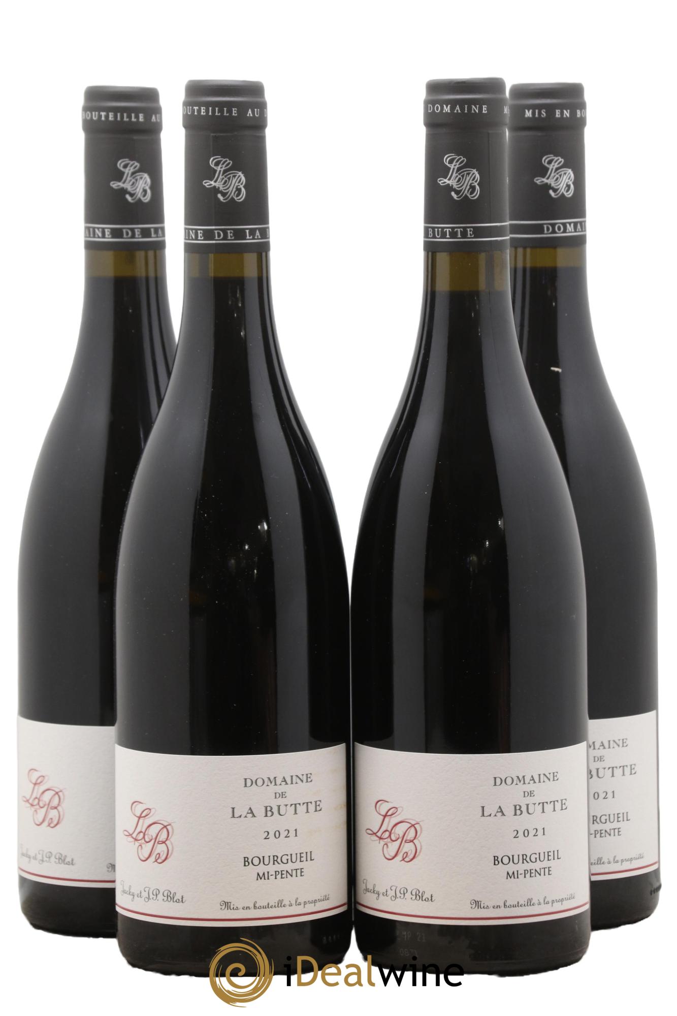 Bourgueil Mi-Pente Domaine de La Butte - Jacky Blot 2021 - Lot de 4 bouteilles - 0