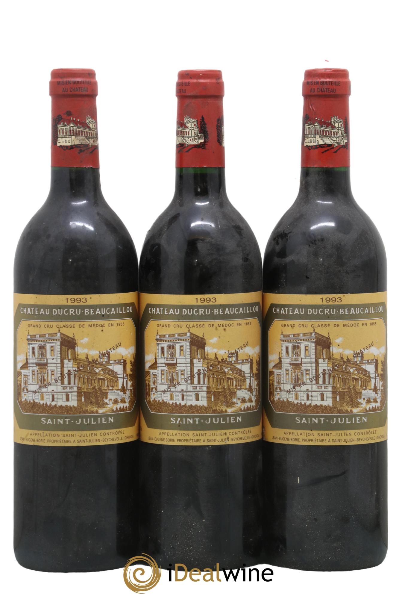 Château Ducru Beaucaillou 2ème Grand Cru Classé 1993 - Posten von 3 Flaschen - 0
