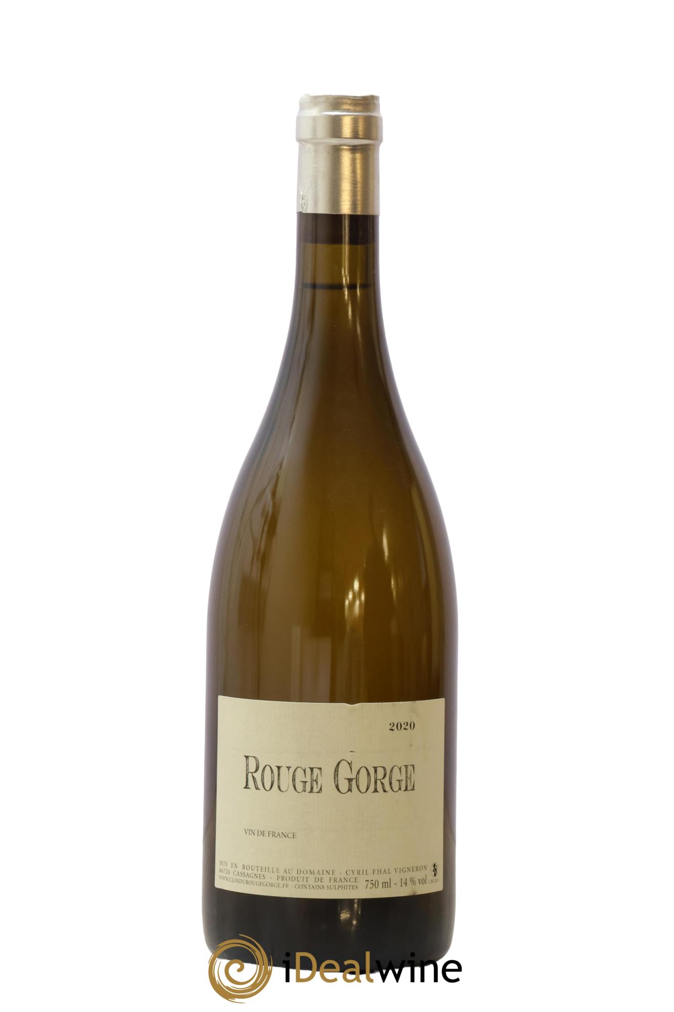 IGP Côtes Catalanes Clos du Rouge Gorge Cyril Fhal 2020 - Lot of 1 bottle - 0