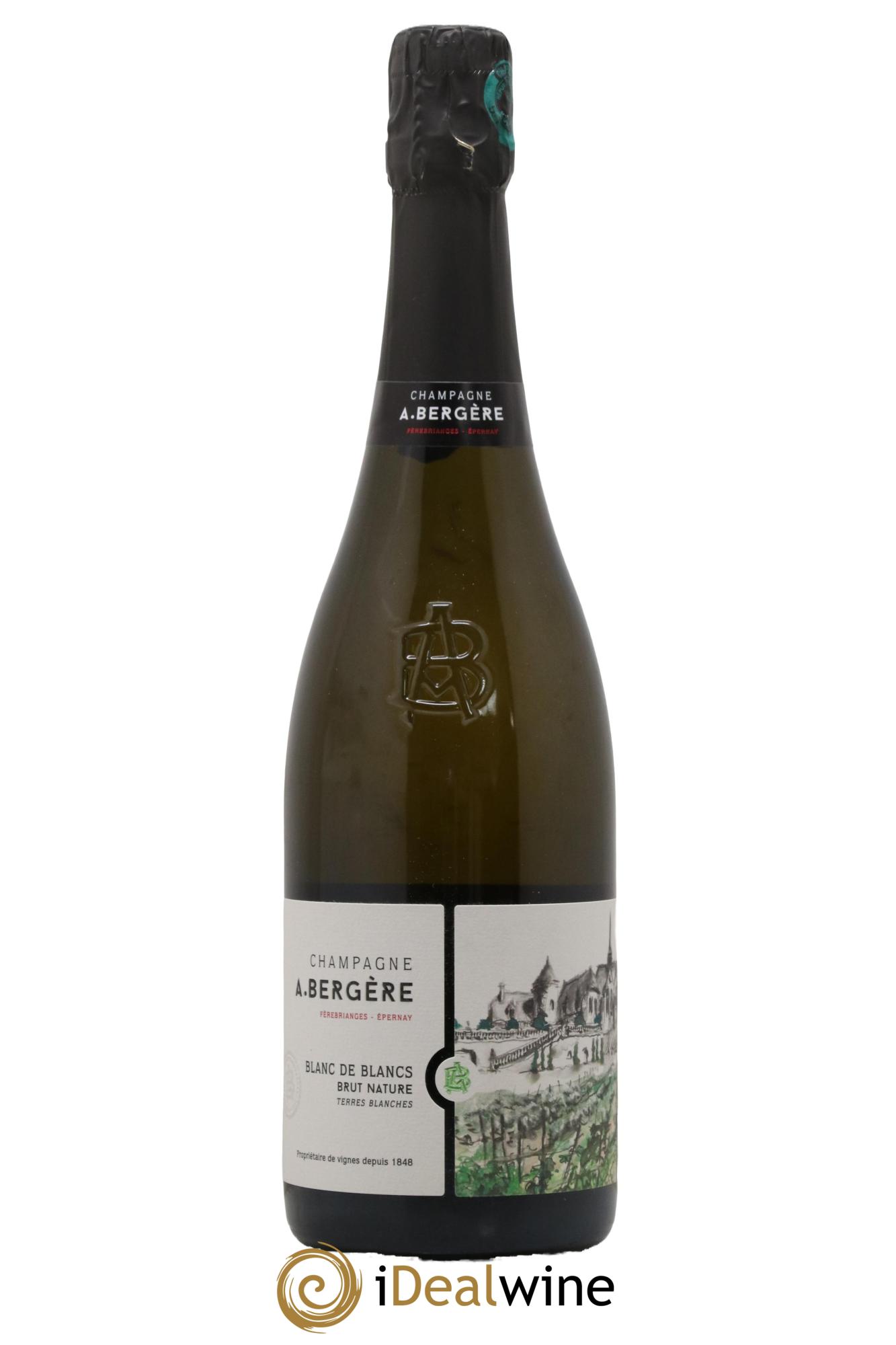 Champagne Brut Nature Blanc de Blancs Terres Blanches A. Bergère 2021 - Lot de 1 bouteille - 0