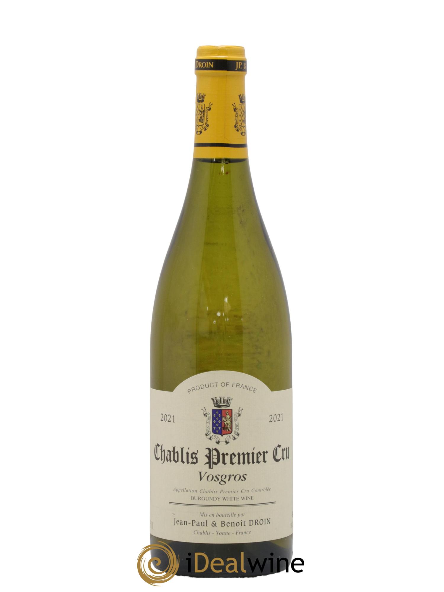 Chablis 1er Cru Vosgros Jean-Paul & Benoît Droin (Domaine) 2021 - Lot de 1 bouteille - 0