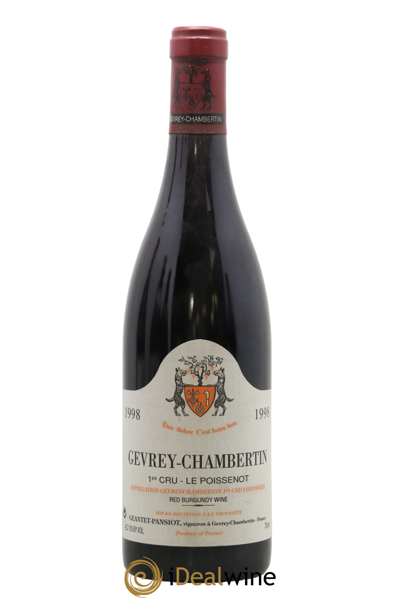 Gevrey-Chambertin 1er Cru Le Poissenot Geantet-Pansiot 1998 - Lot of 1 bottle - 0