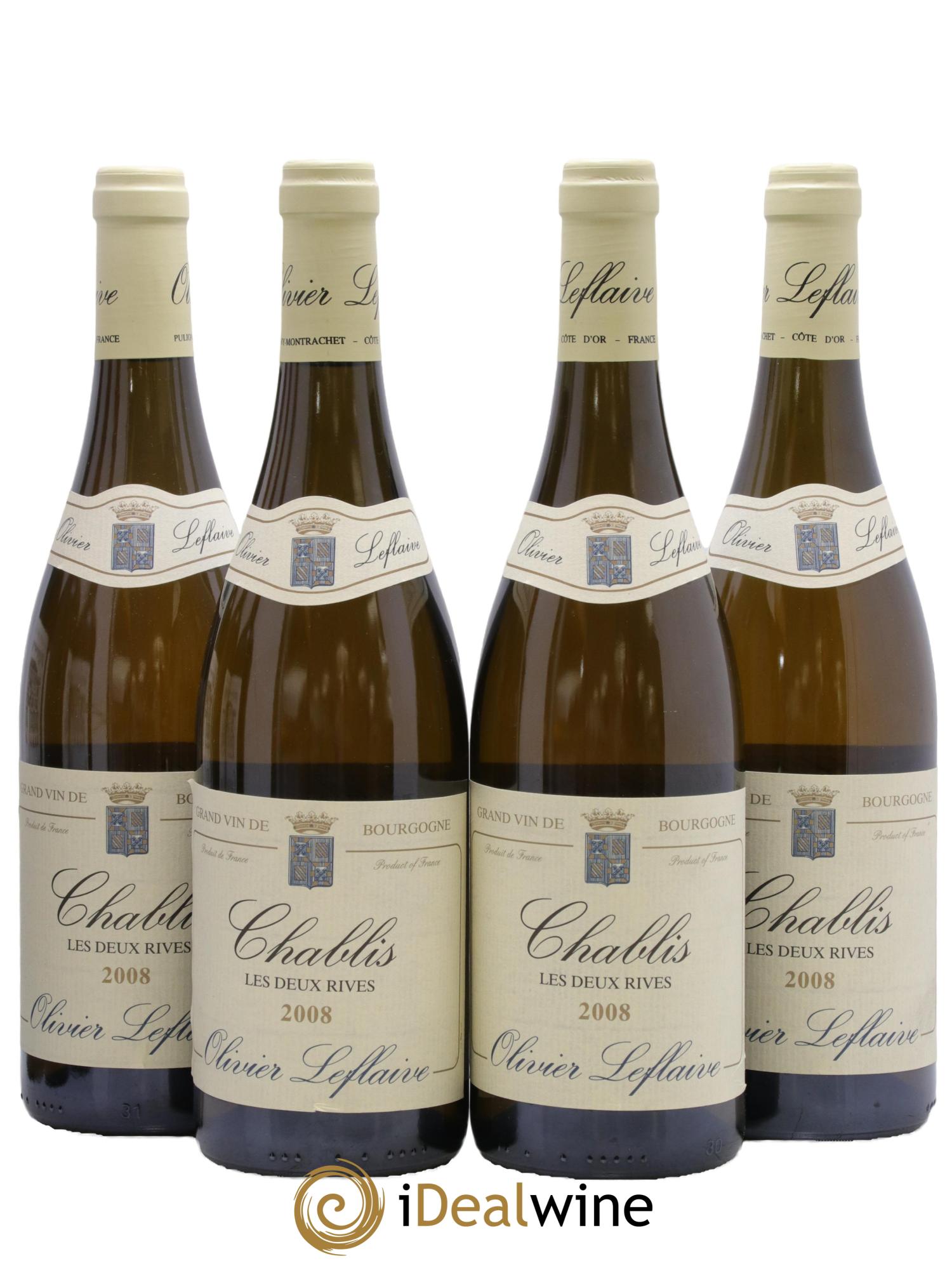 Chablis Les Deux Rives Olivier Leflaive 2008 - Posten von 4 Flaschen - 0