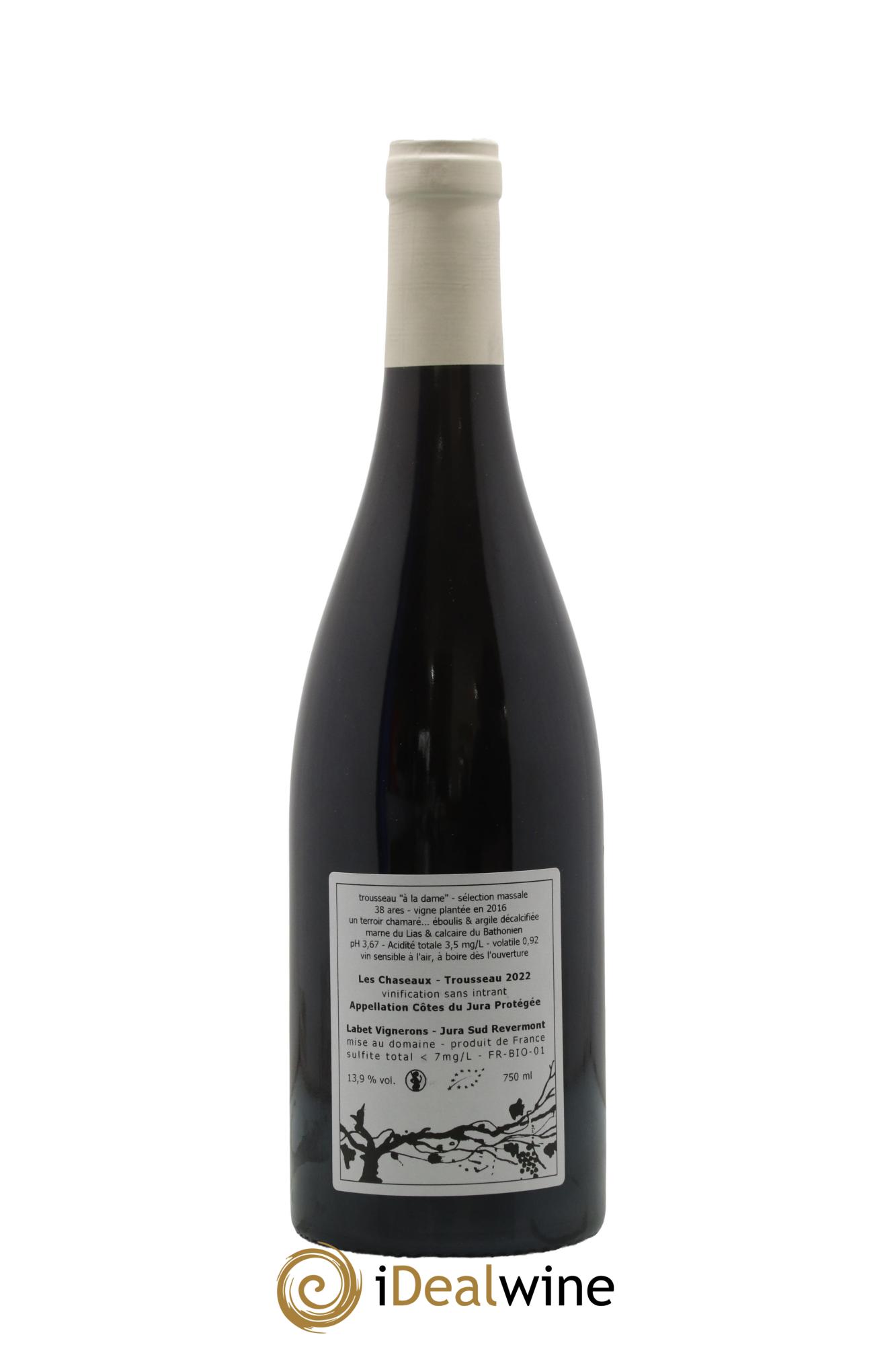 Côtes du Jura Trousseau Les Chaseaux Romain - Julien  - Charline Labet 2022 - Lotto di 1 bottiglia - 1