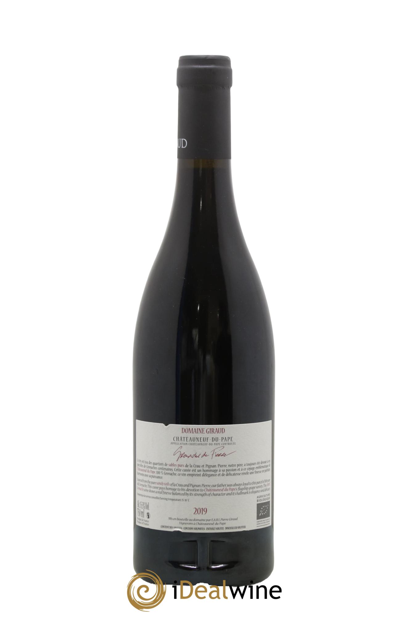 Châteauneuf-du-Pape Les Grenaches De Pierre Giraud (Domaine) 2019 - Lot of 1 bottle - 1