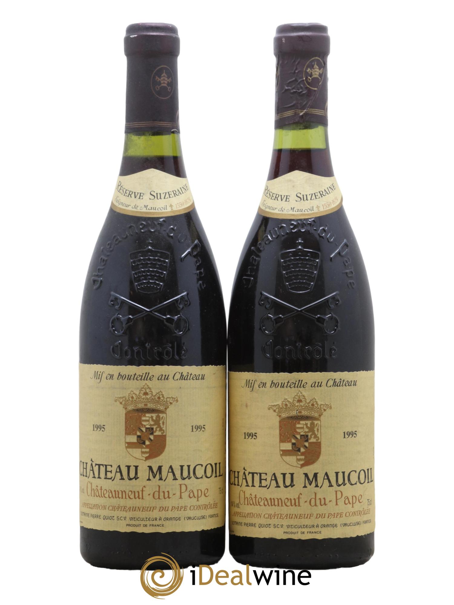 Châteauneuf-du-Pape Reserve Suzeraine Chateau Maucoil 1995 - Lot de 2 bouteilles - 0