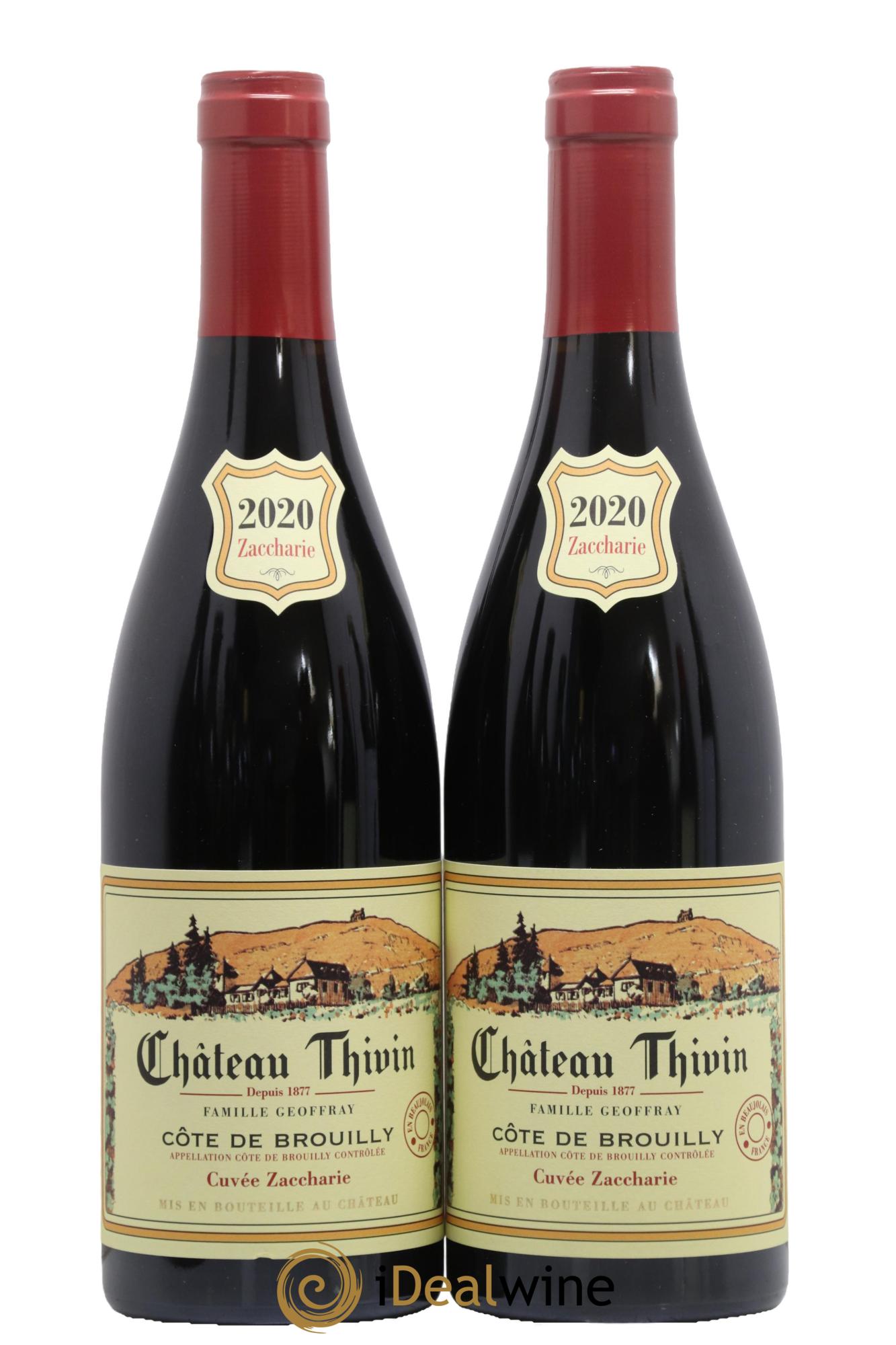 Côte de Brouilly Cuvée Zaccharie Château Thivin 2020 - Lot de 2 bouteilles - 0