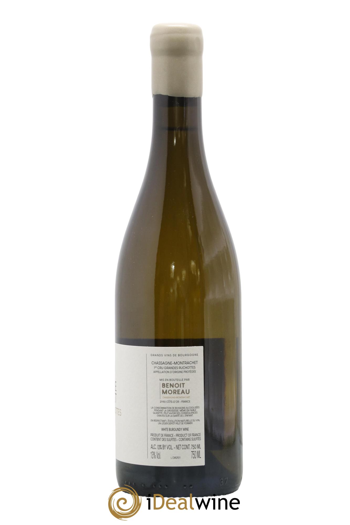 Chassagne-Montrachet 1er Cru Grandes Ruchottes Benoit Moreau 2021 - Lot de 1 bouteille - 1