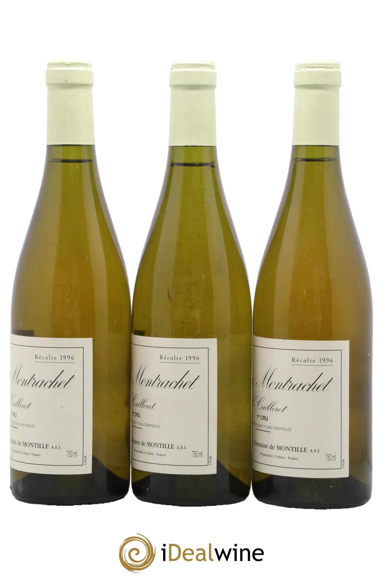 Puligny-Montrachet 1er Cru Le Cailleret De Montille (Domaine) 1996 - Lot de 3 bouteilles - 1