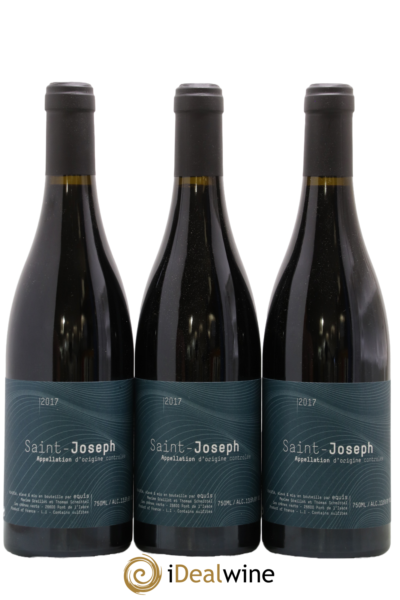 Saint-Joseph Equis Maxime Graillot et Thomas Schmittel 2017 - Lot de 3 bouteilles - 0