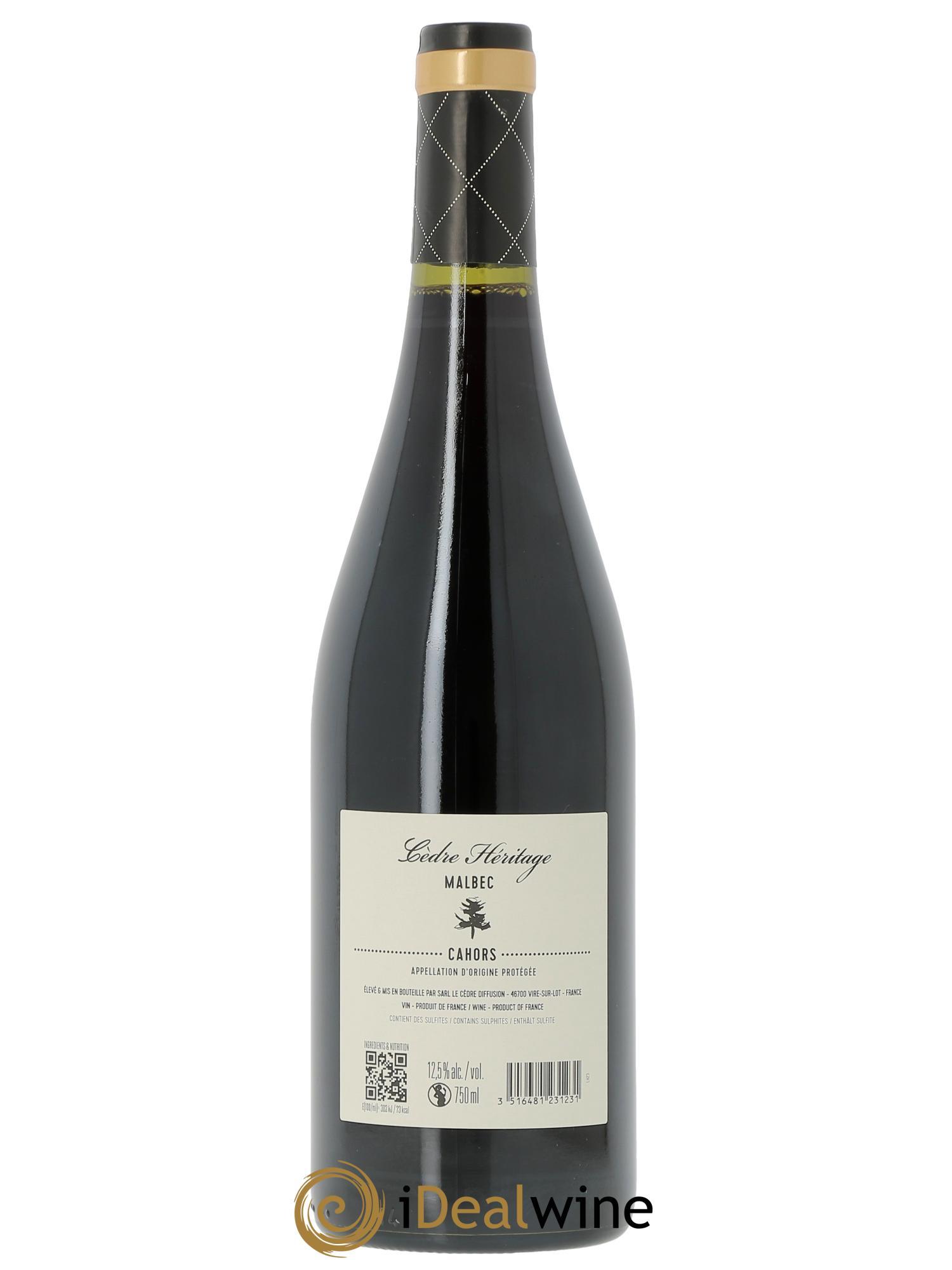 Cahors Château du Cèdre Héritage Pascal et Jean-Marc Verhaeghe  2023 - Lot de 1 bouteille - 1