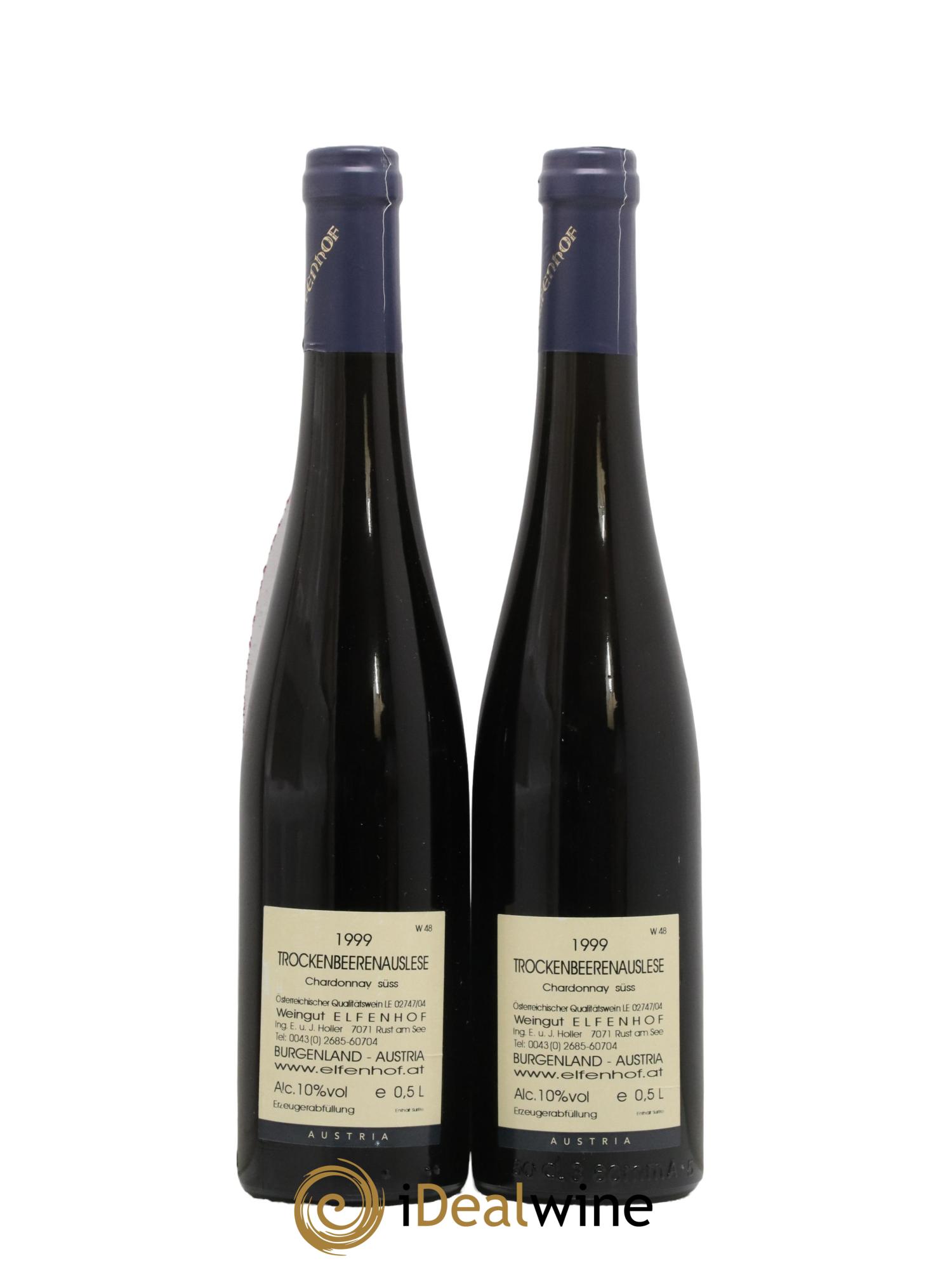 Autriche Trockenbeerenauslese Chardonnay Weingut Elfenhof 1999 - Lot de 2 format 50cls - 1
