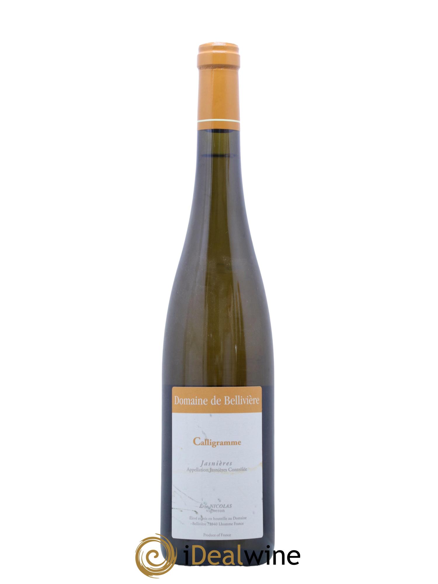 Jasnières Calligramme Domaine de Bellivière 2014 - Lot de 1 bouteille - 0