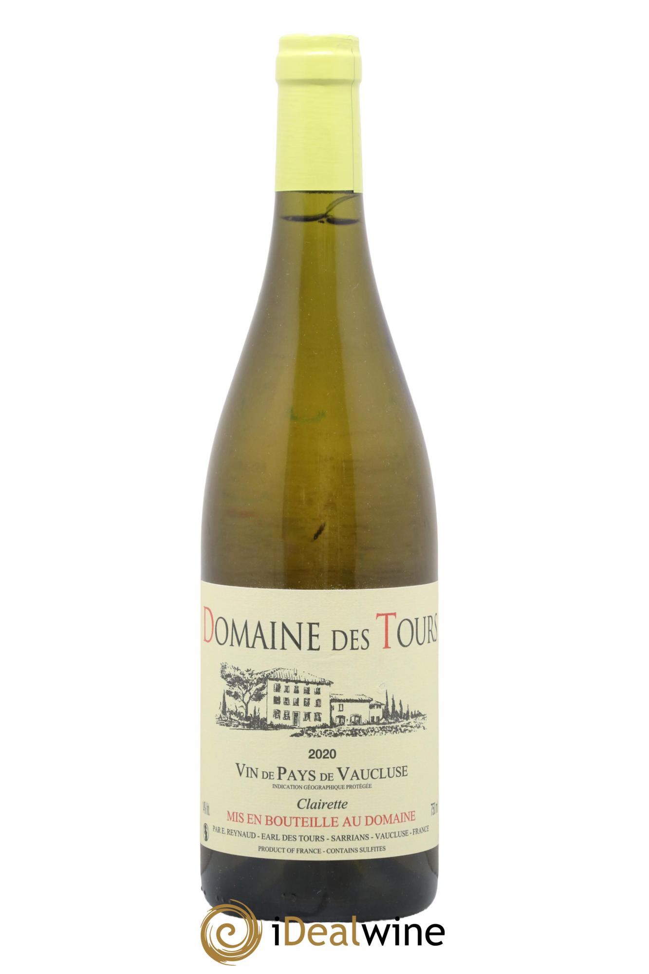 Vaucluse (Vin de Pays de Vaucluse) Domaine des Tours Clairette Emmanuel Reynaud 2020 - Lot de 1 bouteille - 0