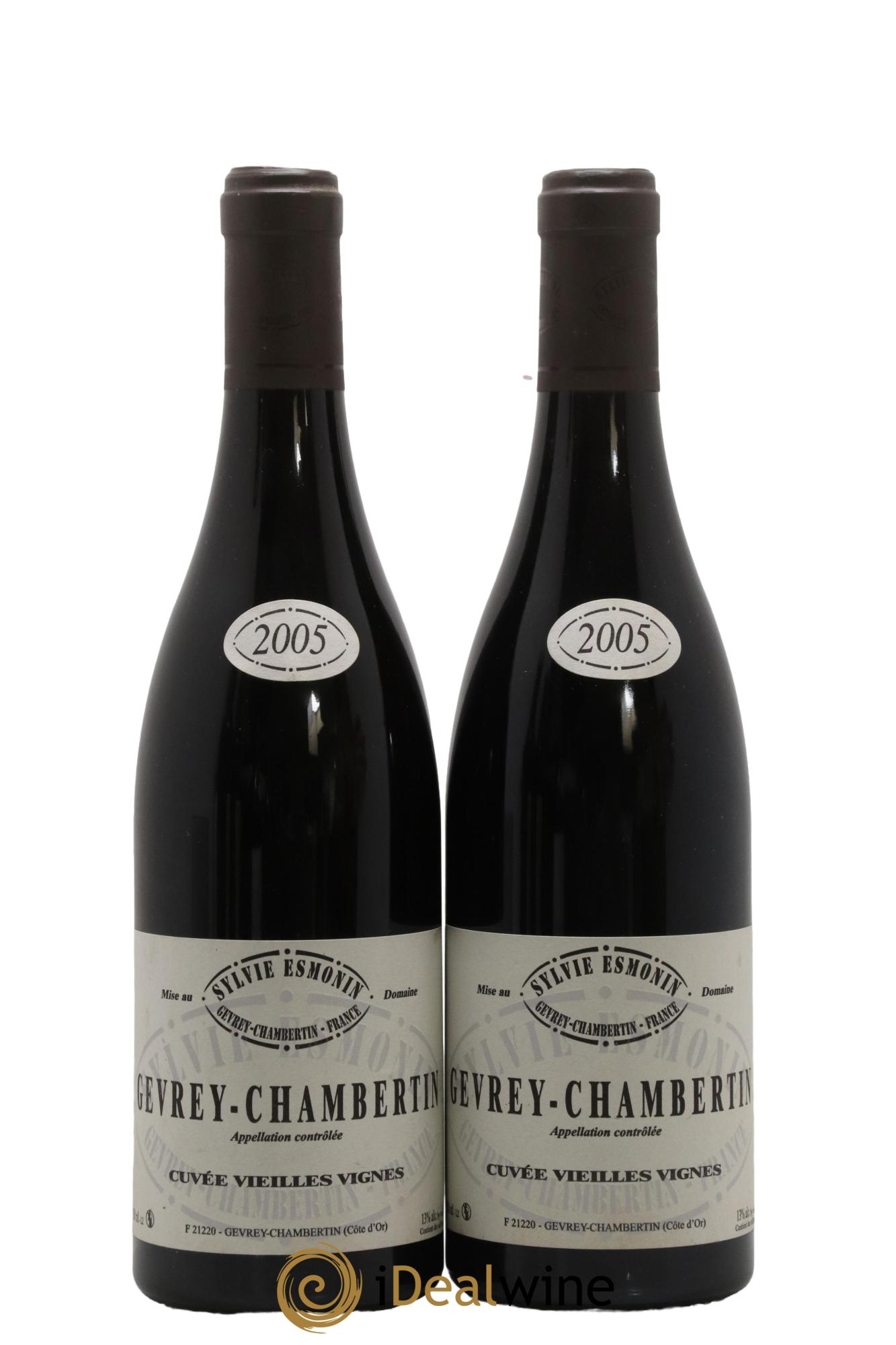 Gevrey-Chambertin Vieilles Vignes Sylvie Esmonin 2005 - Lot de 2 bouteilles - 0