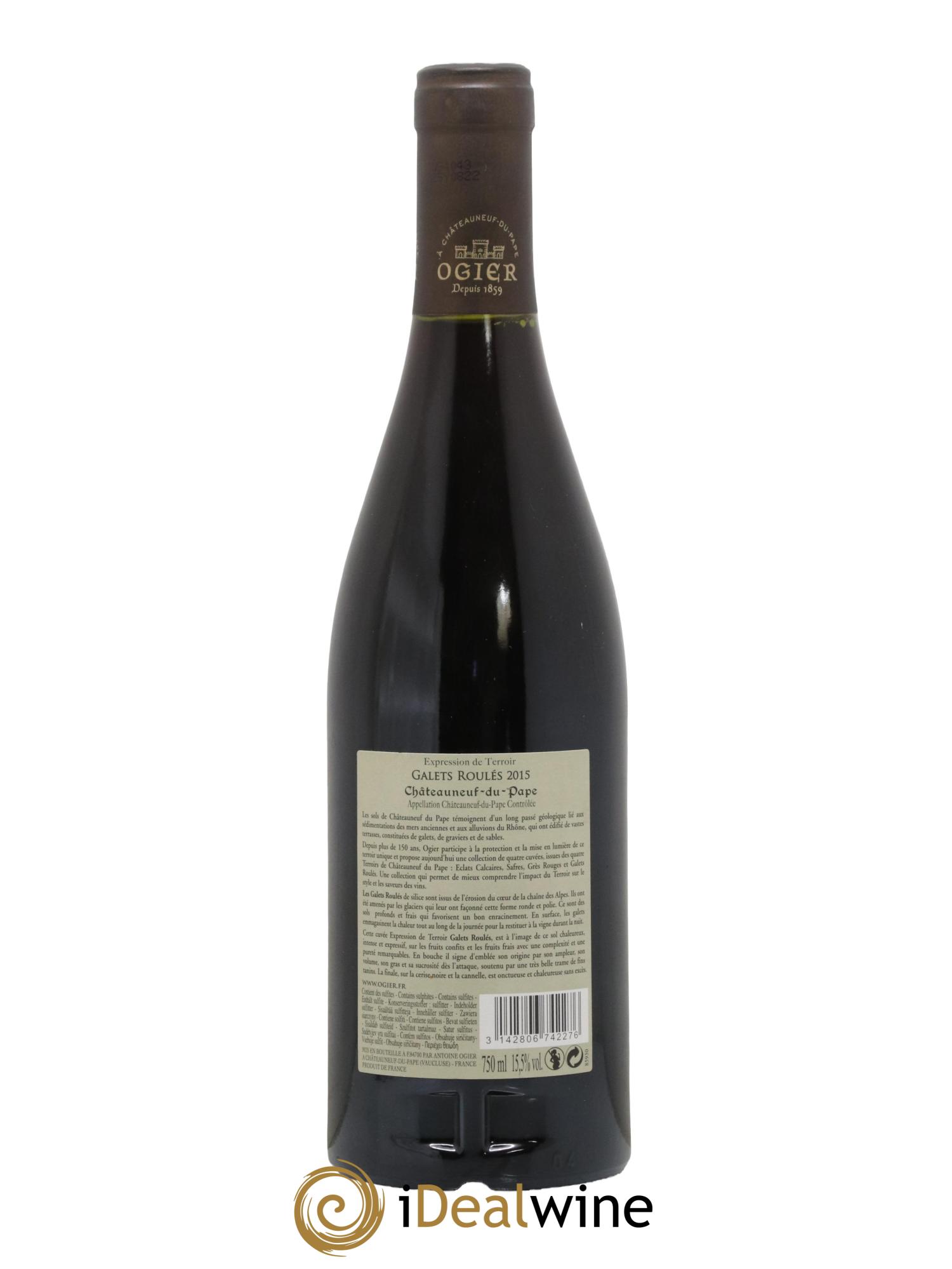 Châteauneuf-du-Pape Galets Roulés Maison Ogier 2015 - Lot de 1 bouteille - 1