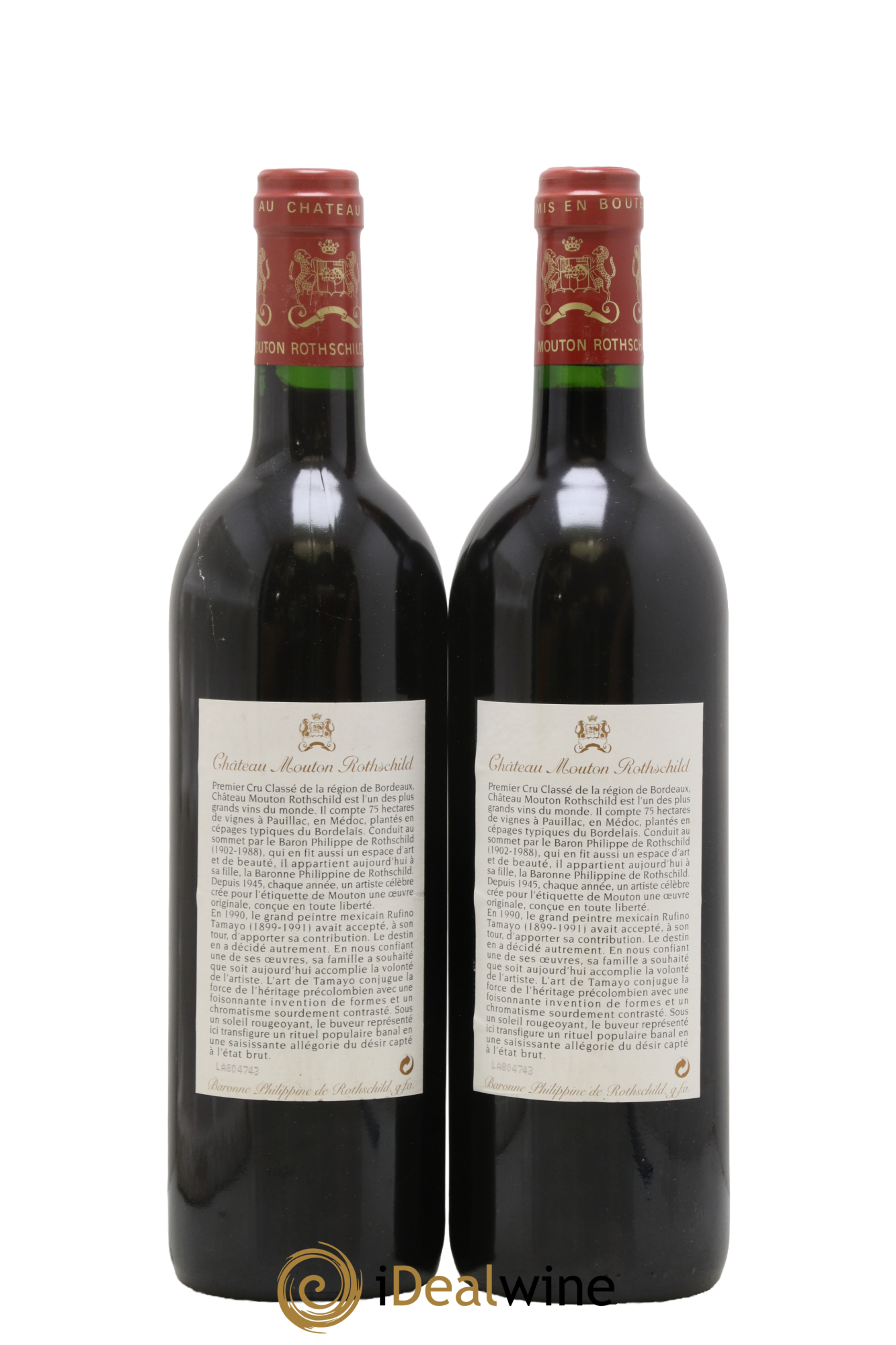 Château Mouton Rothschild 1er Grand Cru Classé 1998 - Lot of 2 bottles - 1