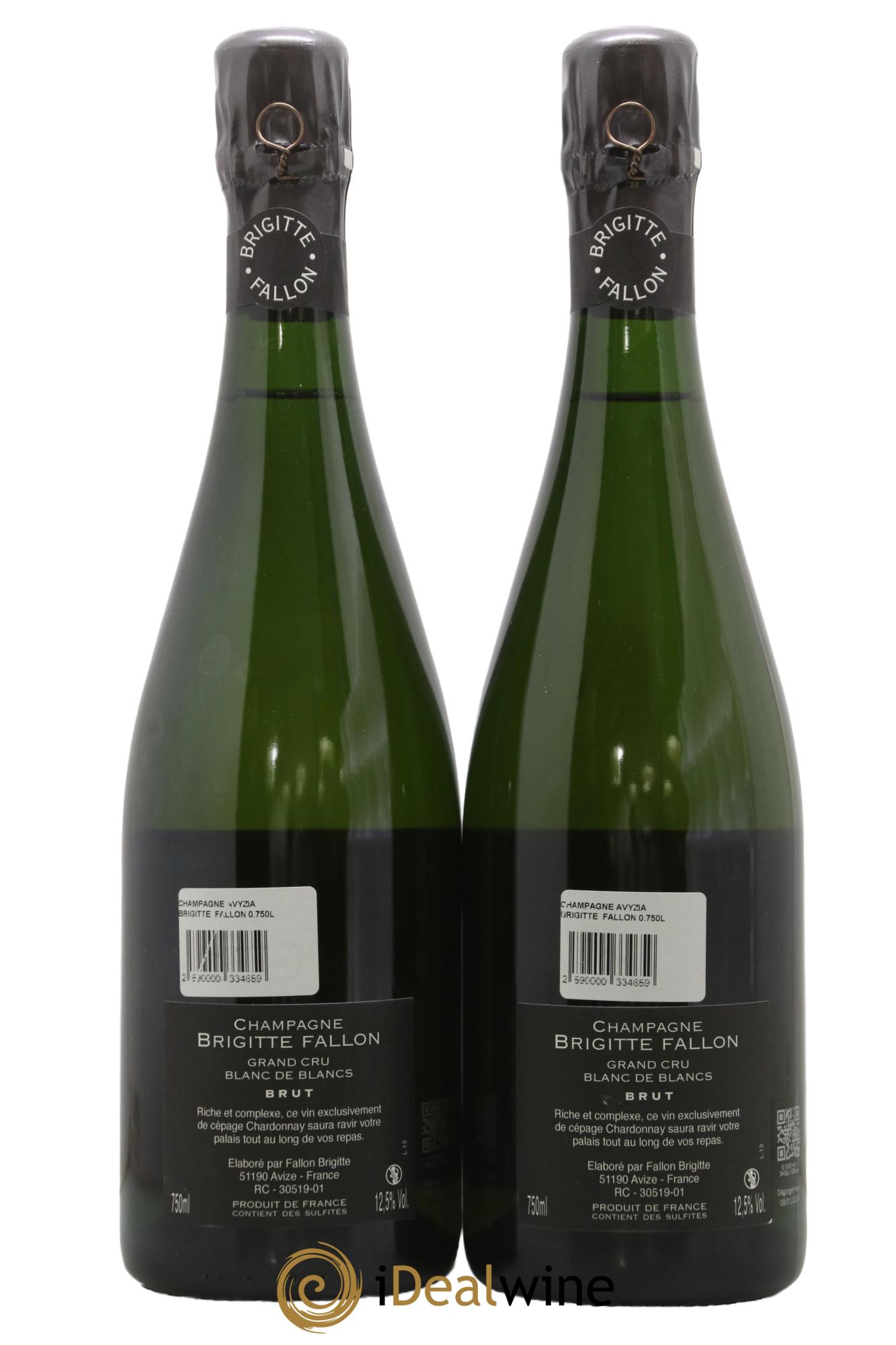 Grand Cru Blanc de Blancs Brigitte Fallon Avysia - Michel Fallon - Lot de 2 bouteilles - 1