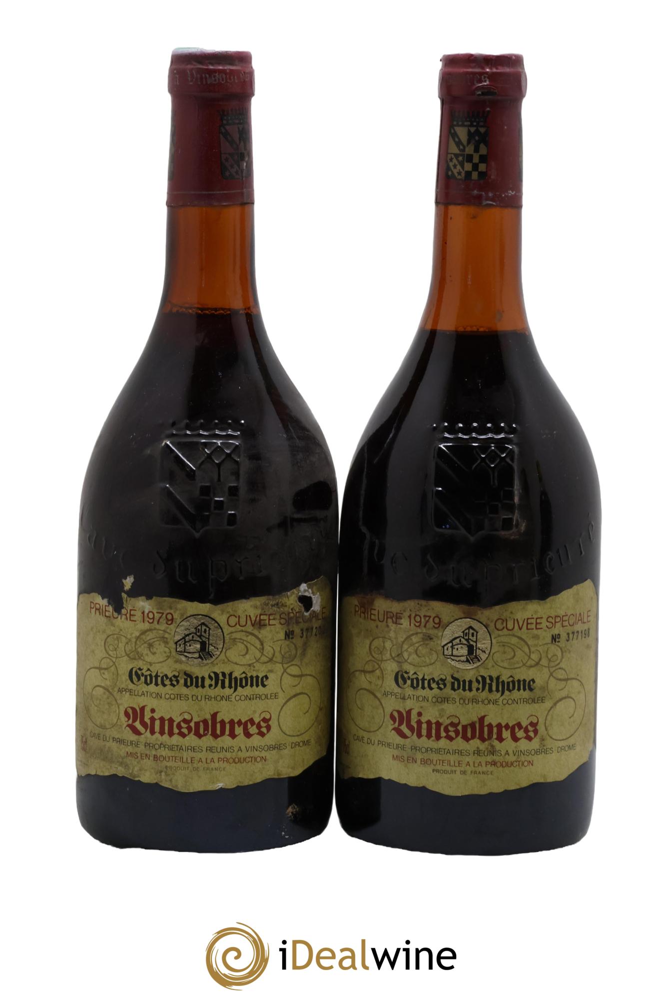 Côtes-du-Rhône Vinsobres Cuvée Spéciale Cave Du Prieuré 1979 - Lot of 2 bottles - 0