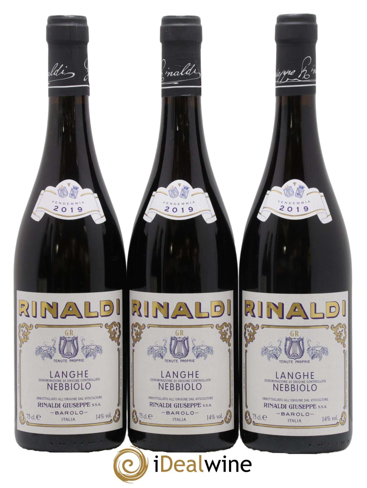 Langhe DOC Nebbiolo Giuseppe Rinaldi 2019 - Lotto di 3 bottiglie - 0