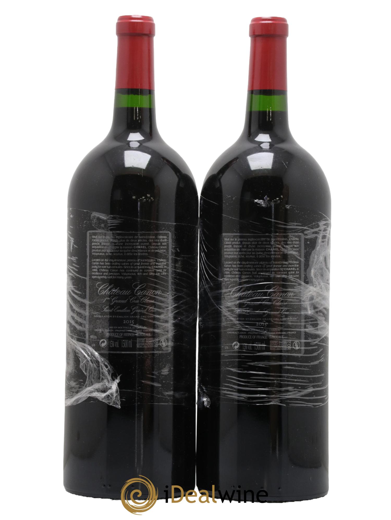 Château Canon 1er Grand Cru Classé B 2015 - Lot de 2 magnums - 1