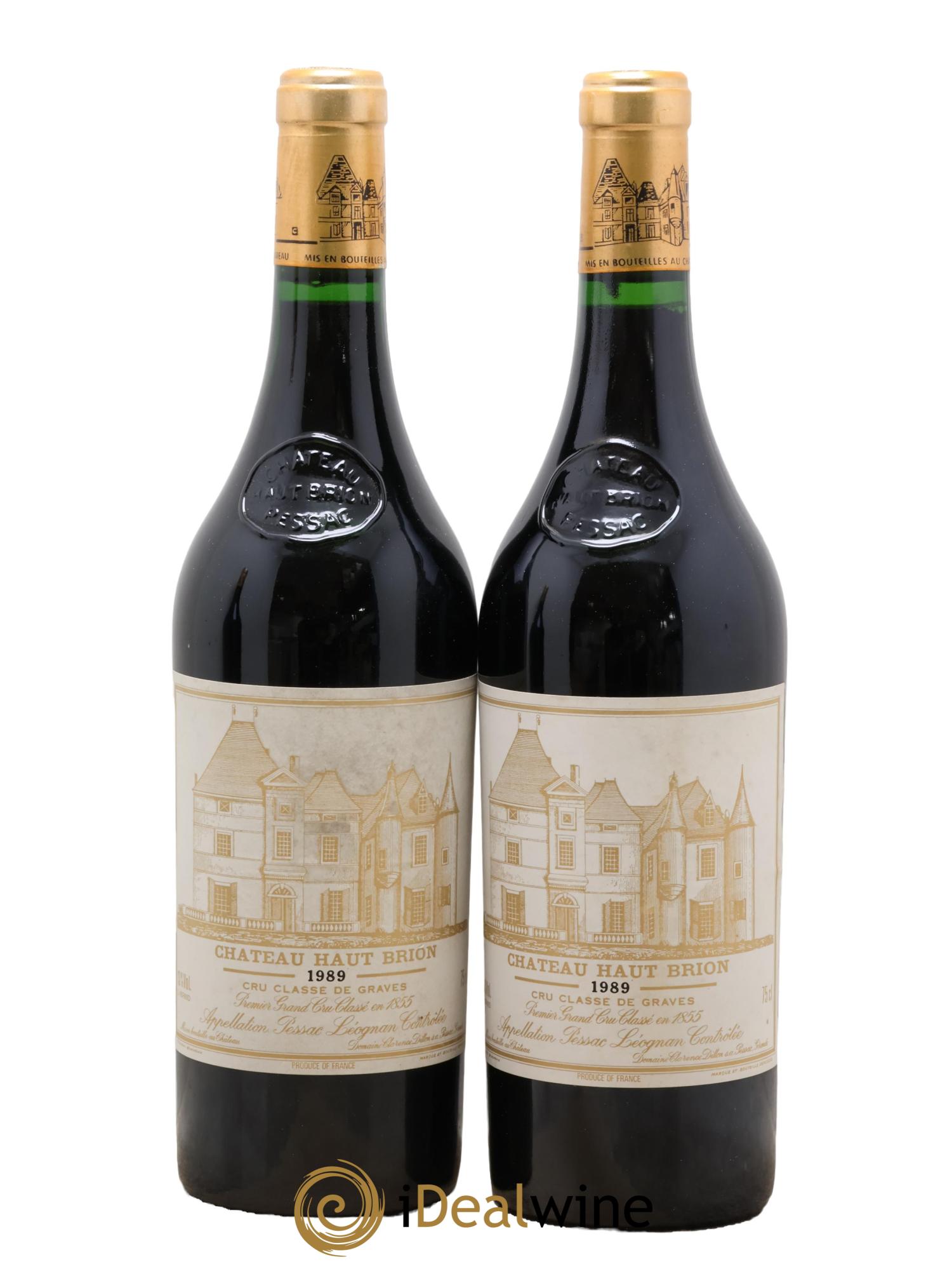 Château Haut Brion 1er Grand Cru Classé 1989 - Lotto di 2 bottiglie - 0
