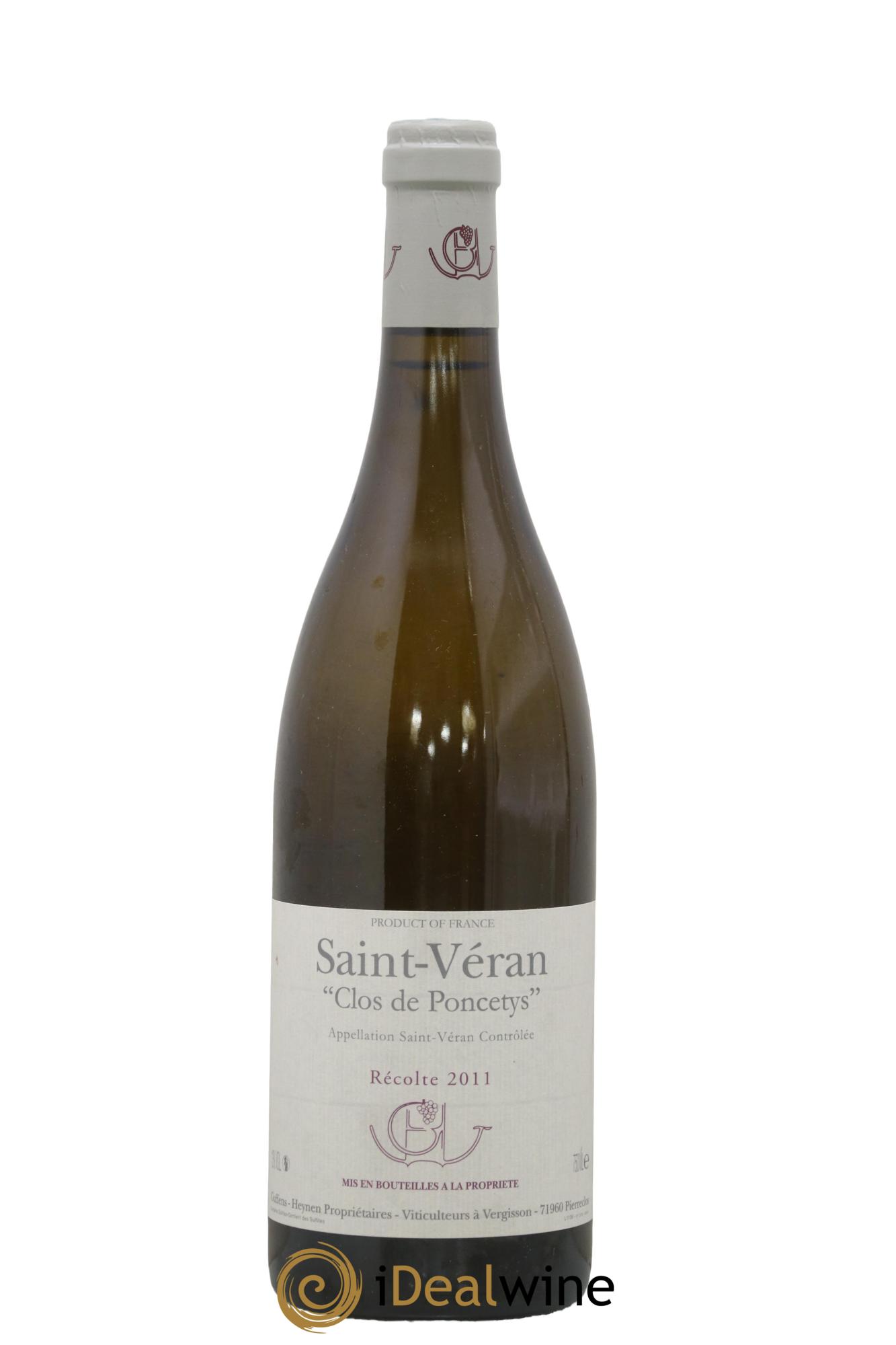 Saint-Véran Clos de Poncetys Guffens-Heynen 2011 - Lot de 1 bouteille - 0