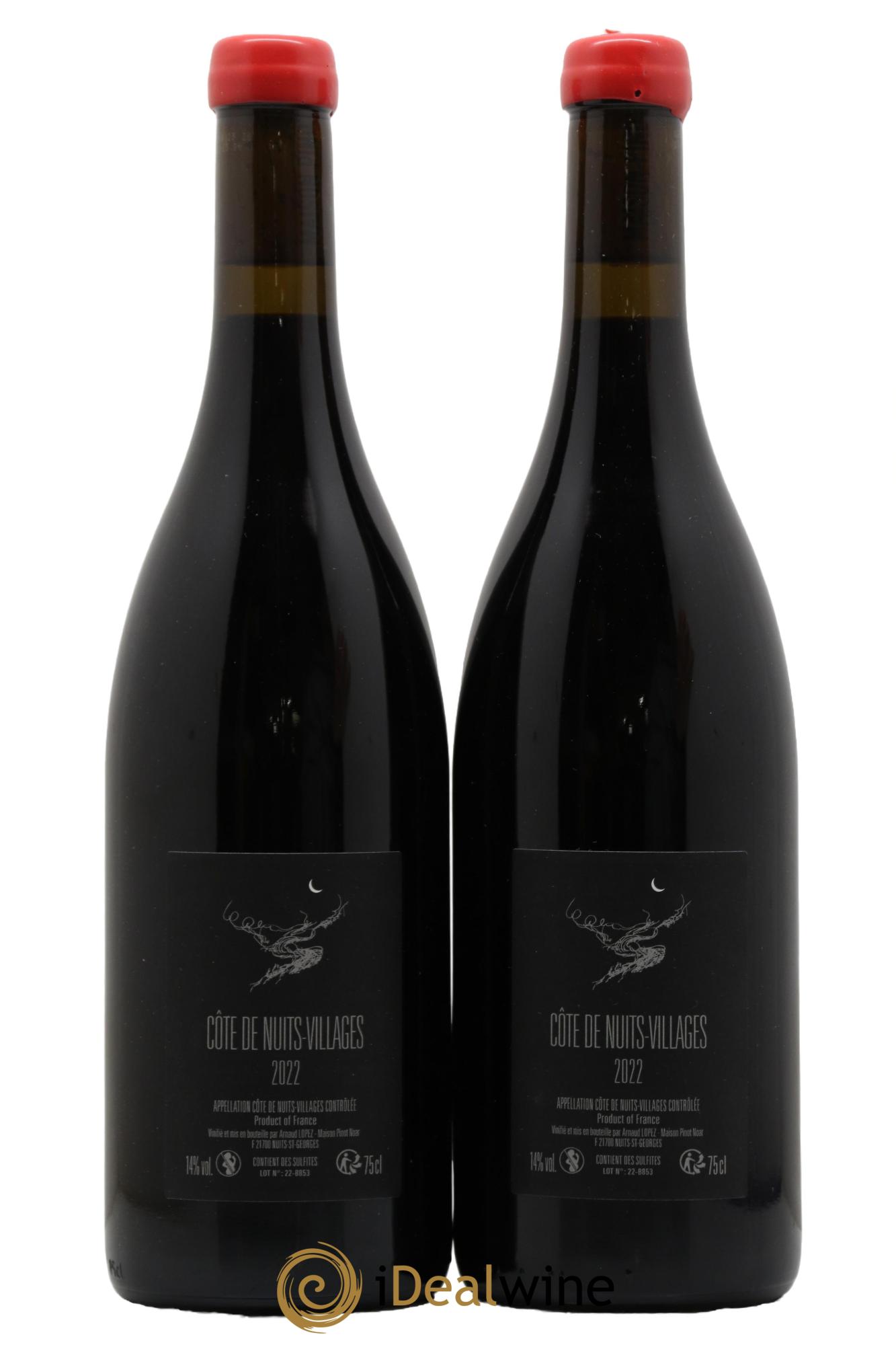 Côte de Nuits-Villages Arnaud Lopez 2022 - Lotto di 2 bottiglie - 1