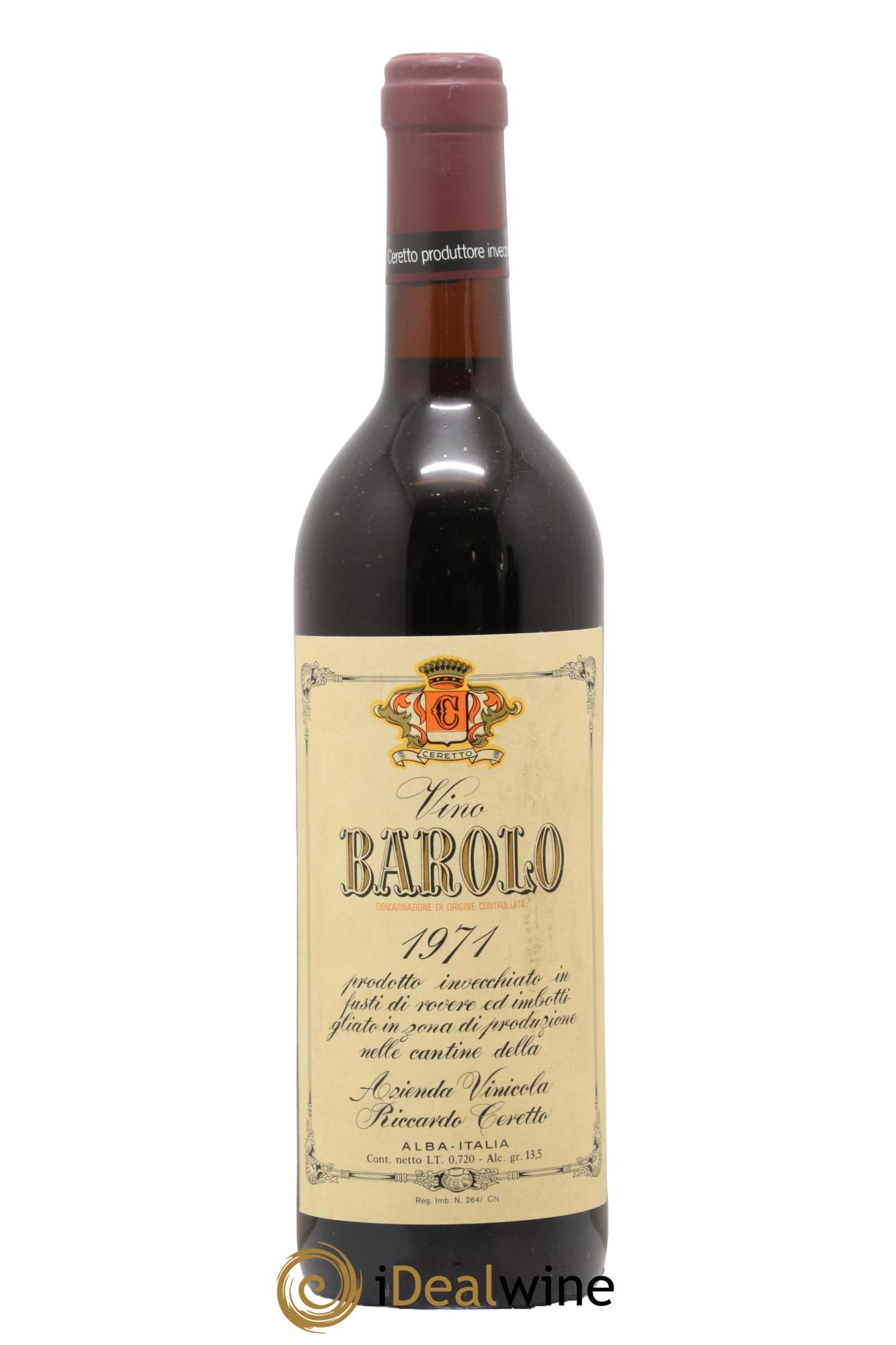 Barolo Ceretto 1971 - Posten von 1 Flasche - 0