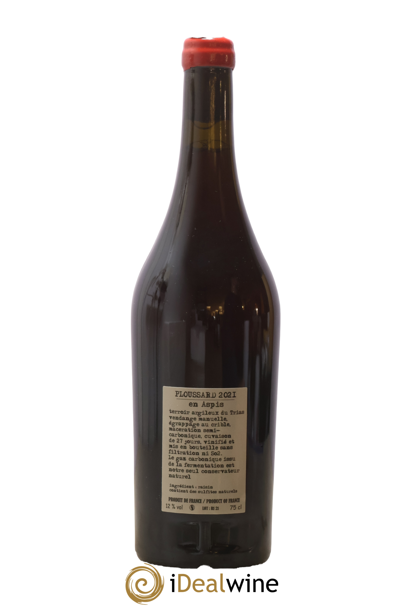 Arbois-Pupillin Ploussard En Aspis Adeline Houillon & Renaud Bruyère 2021 - Lot of 1 bottle - 1