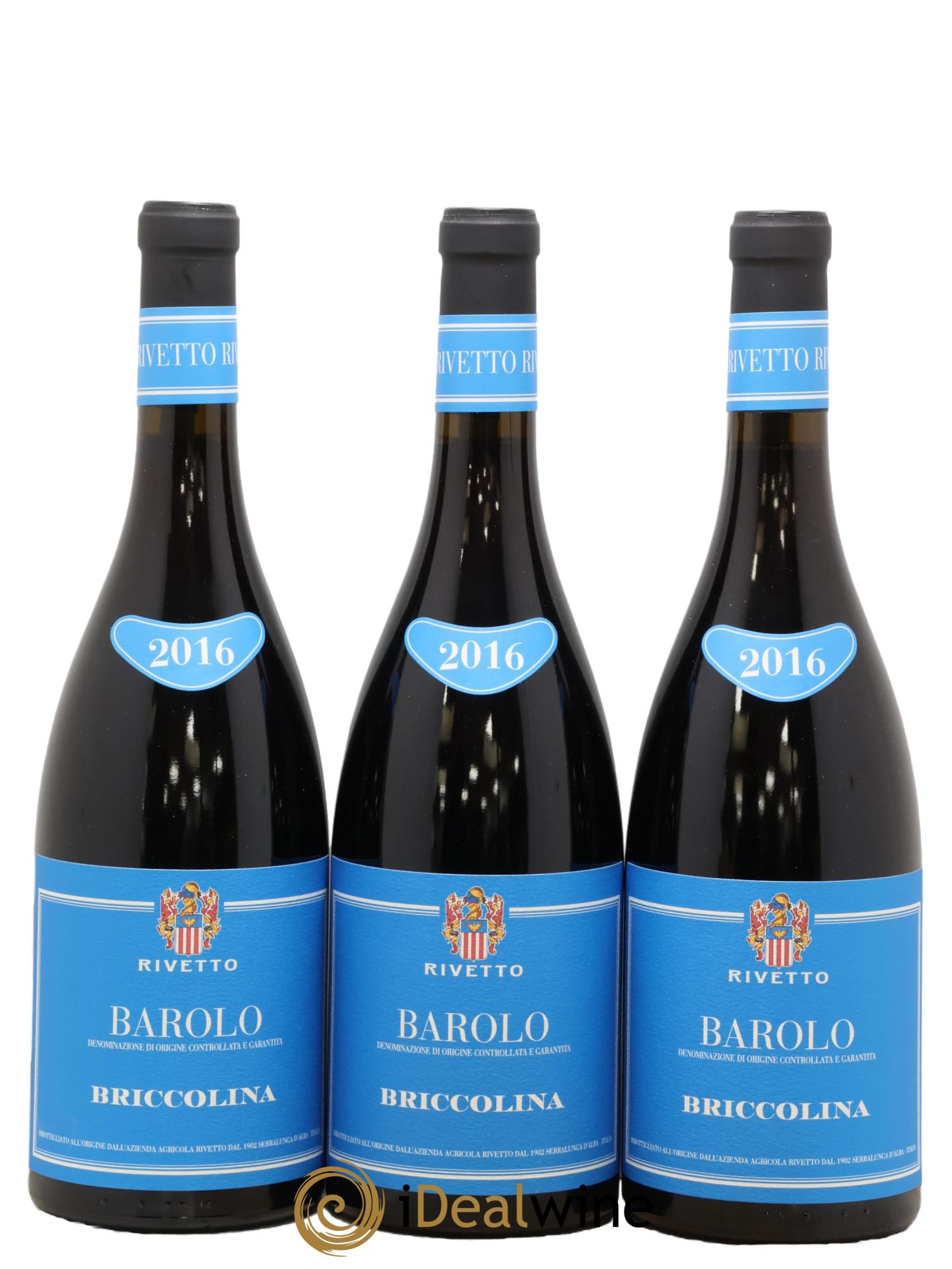 Barolo DOCG Briccolina Rivetto 2016 - Lotto di 3 bottiglie - 0