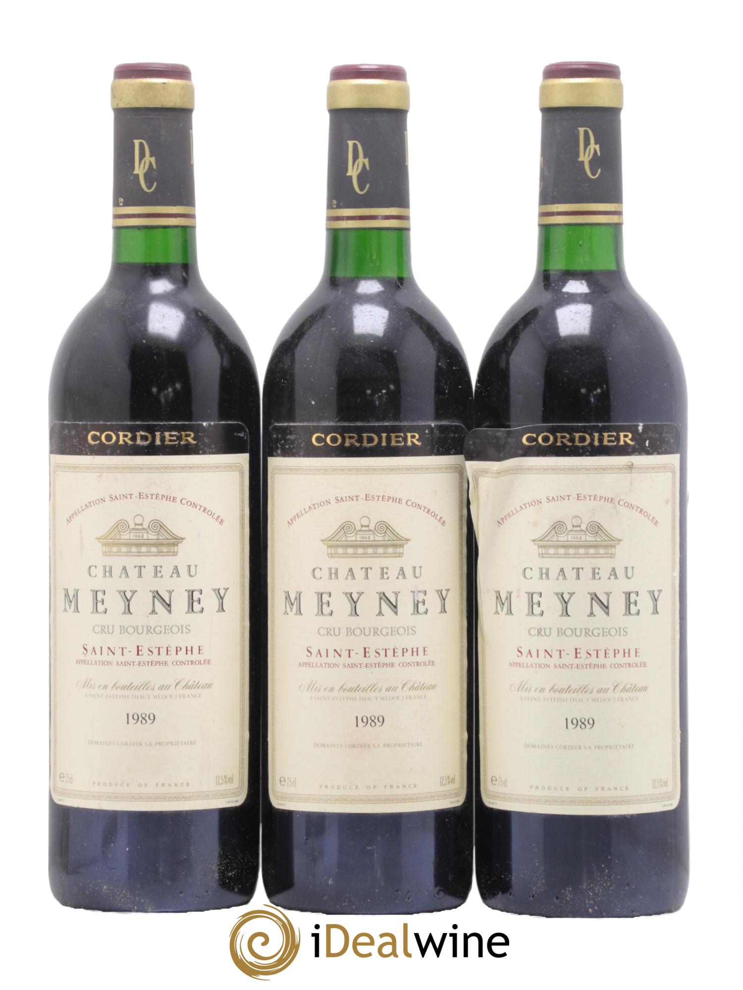 Château Meyney 1989 - Lot de 3 bouteilles - 0