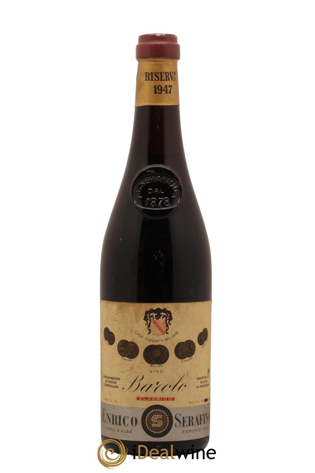 Barolo Riserva Classico Enrico Serafino 1947 - Posten von 1 Flasche - 0