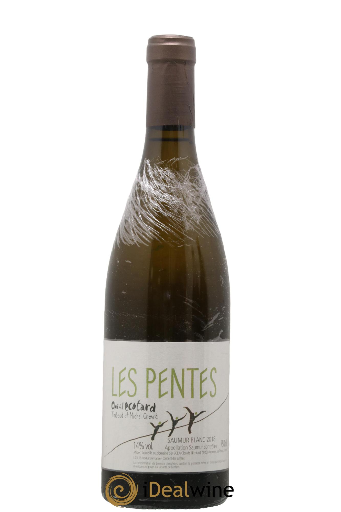 Saumur Les Pentes Clos de l'écotard Thibaud & Michel Chevré 2018 - Lot de 1 bouteille - 0