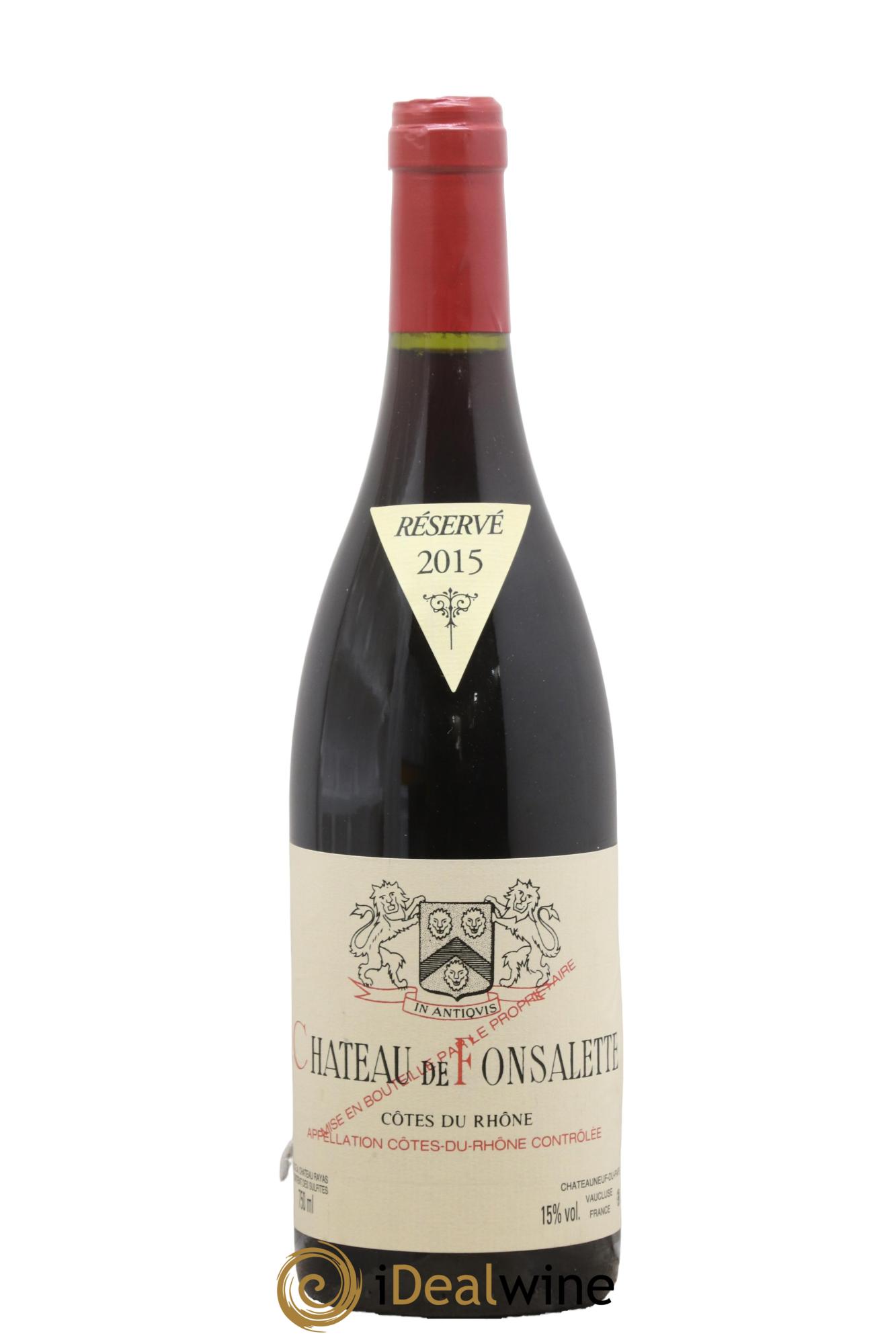 Côtes-du-Rhône Château de Fonsalette Emmanuel Reynaud 2015 - Lot de 1 bouteille - 0