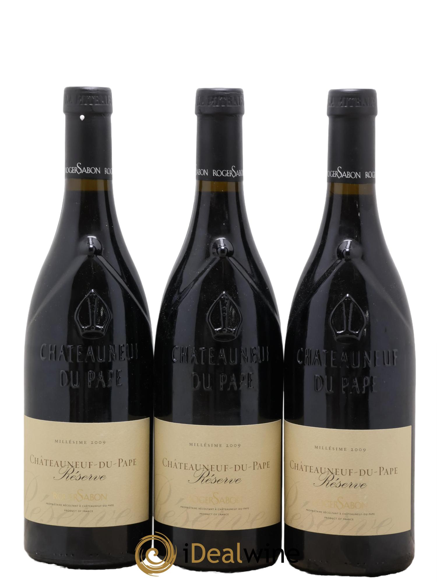 Châteauneuf-du-Pape Réserve Domaine Roger Sabon 2009 - Lot of 3 bottles - 0