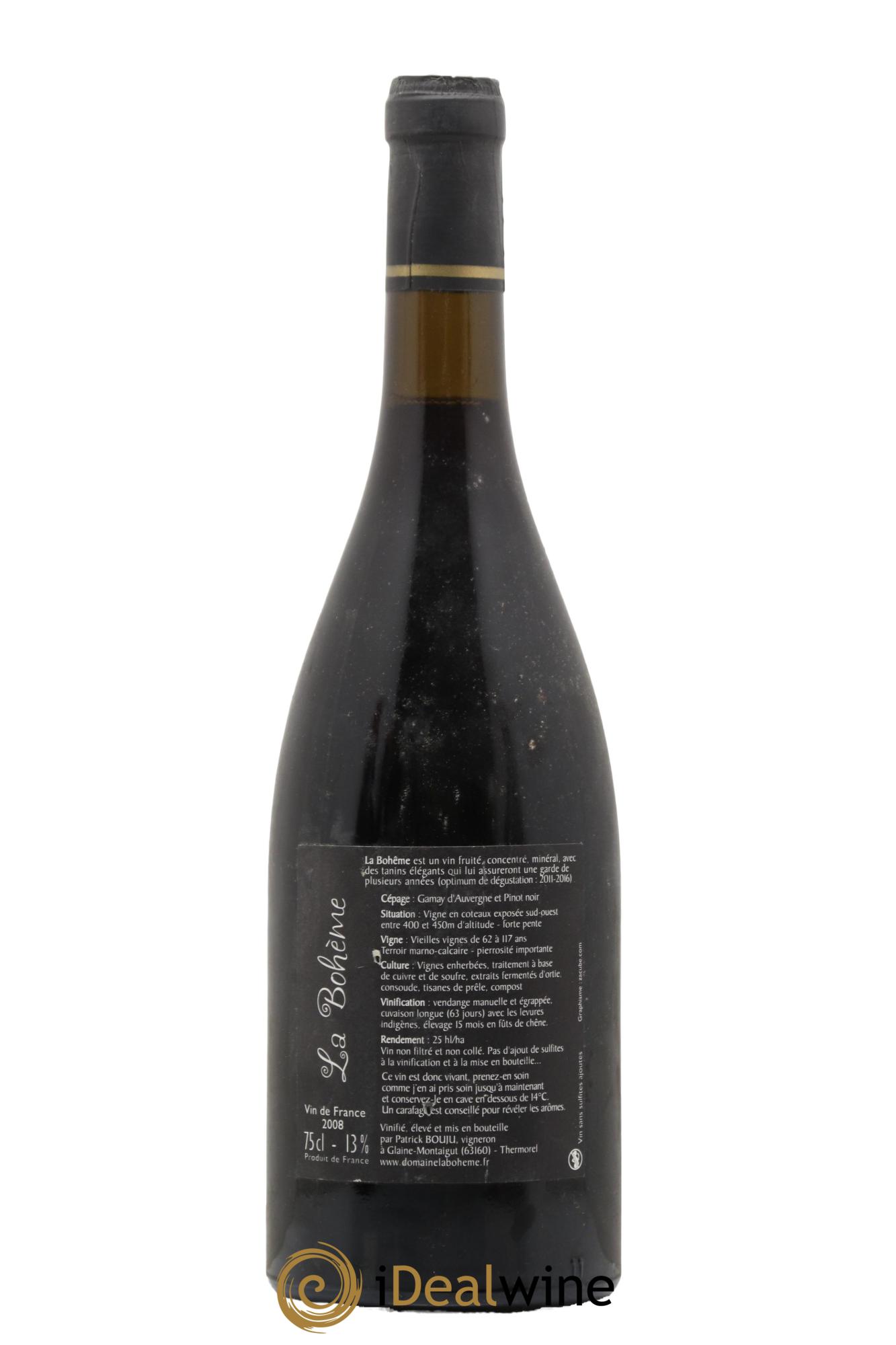 Vin de France La Bohème Patrick Bouju - La Bohème 2008 - Lot of 1 bottle - 1